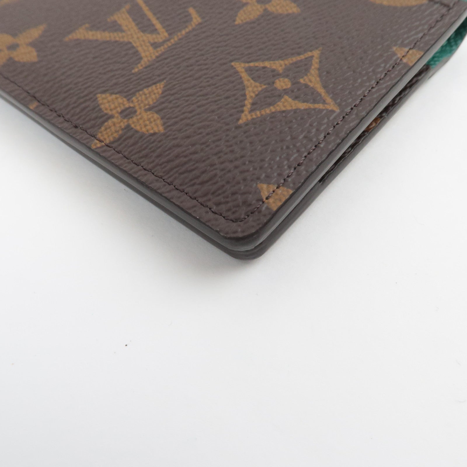 Louis Vuitton Monogram Macassar Organizer De Poche Card Case Borneo Green M12829 RFID