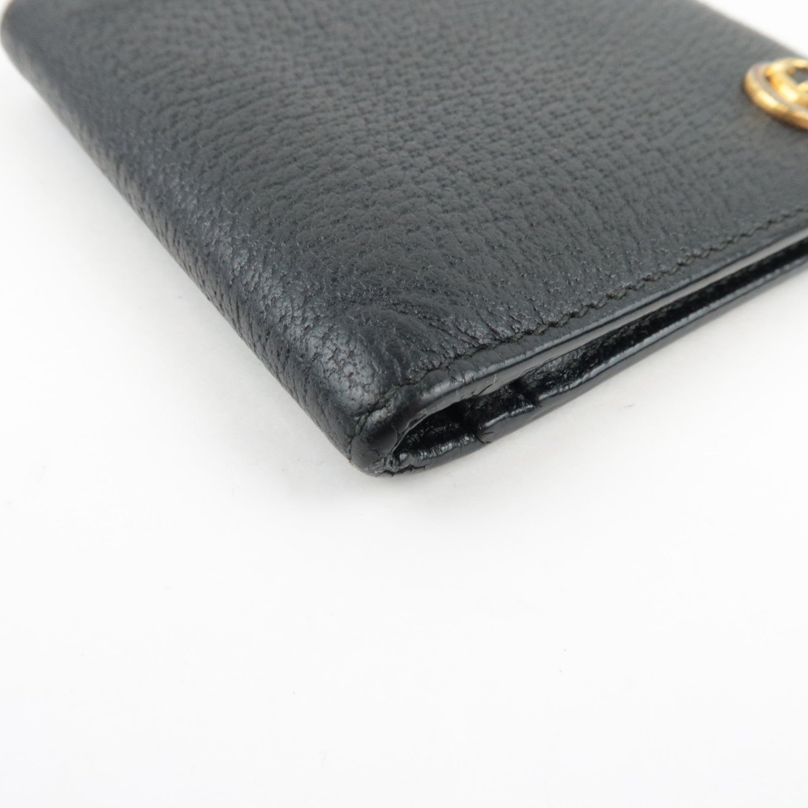 Gucci GG Marmont Bi-Fold Wallet Leather Black 428725 *Box, Dust bag