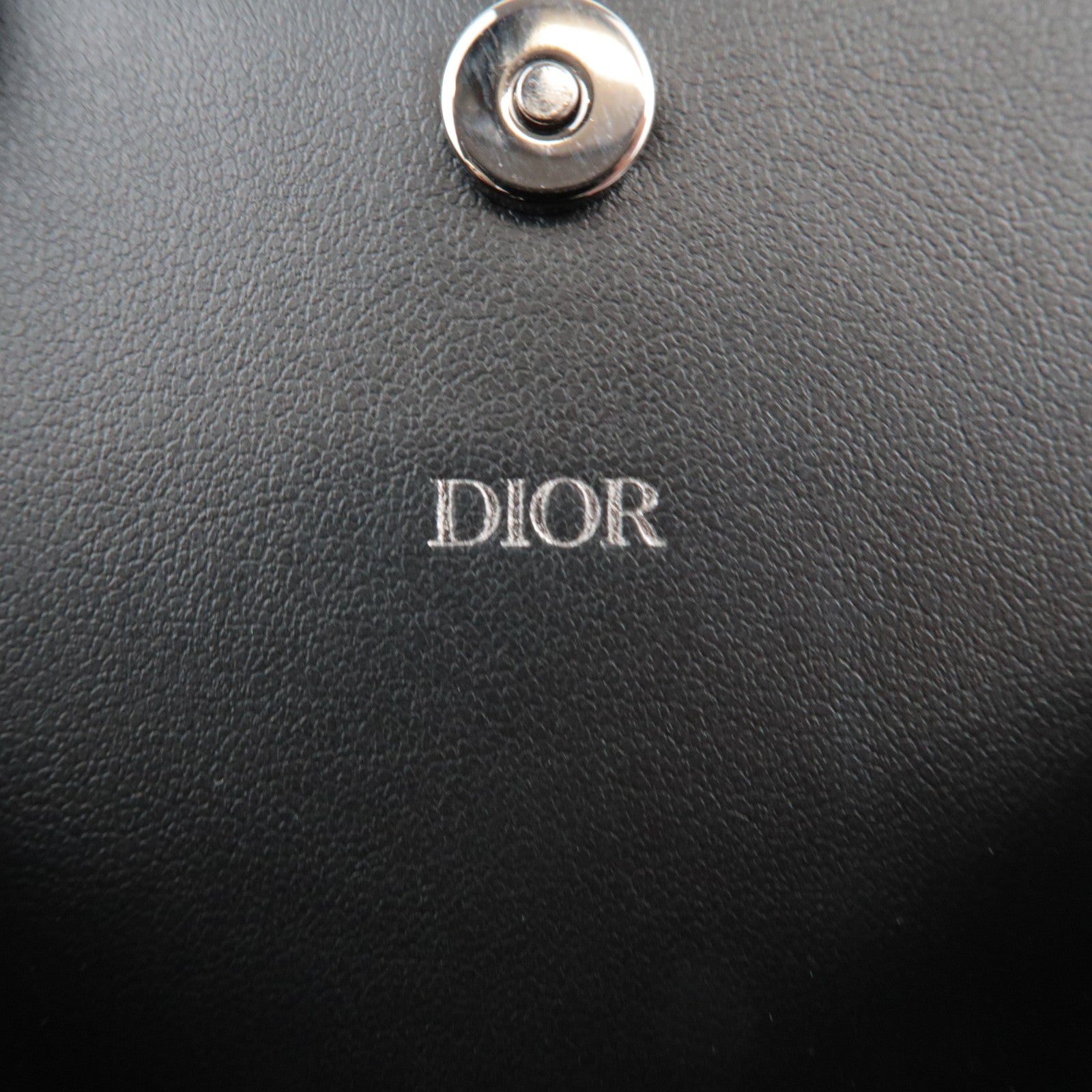 Christian Dior Oblique Trotter Coin Case Canvas Navy*Box, Dust bag