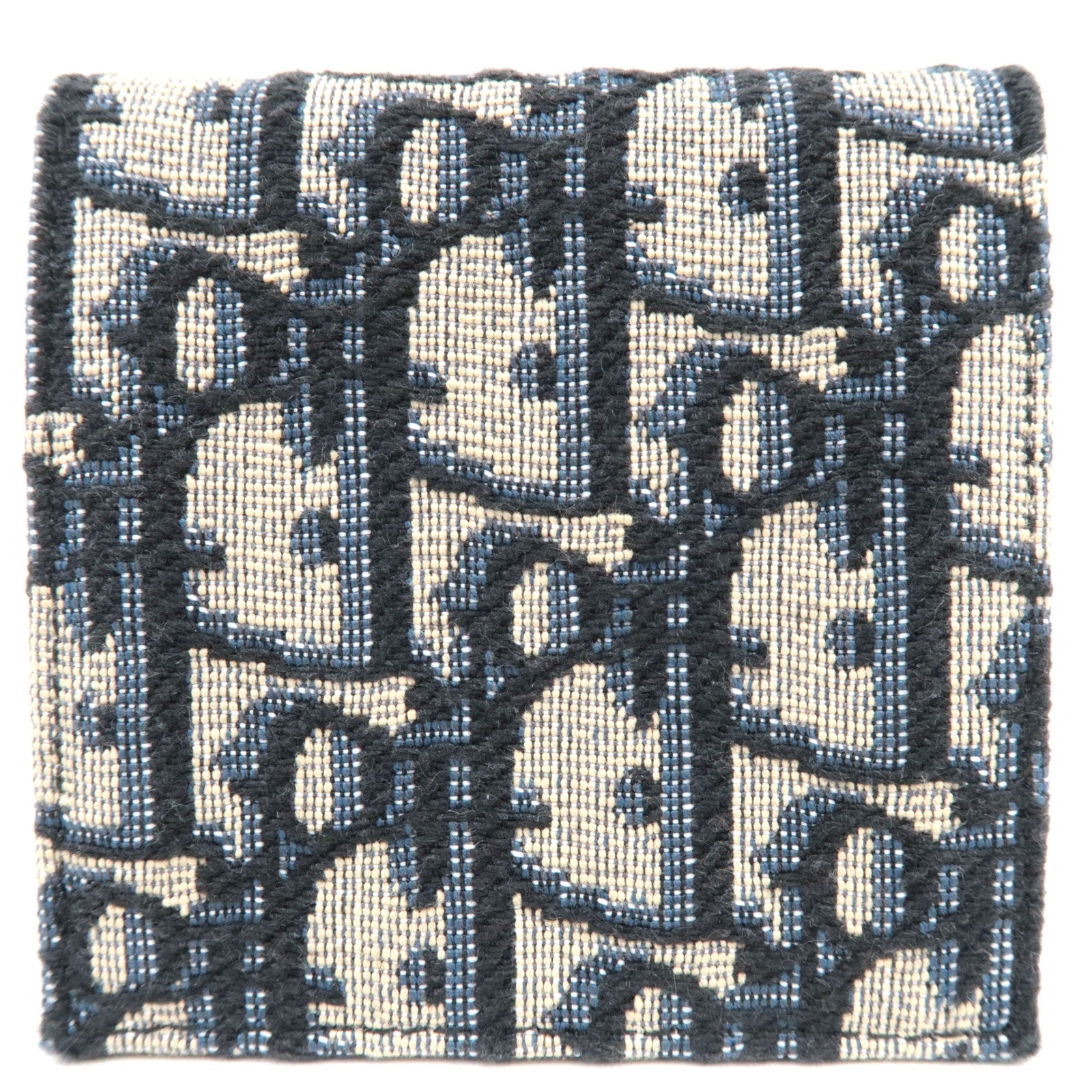 Christian Dior Oblique Trotter Coin Case Canvas Navy*Box, Dust bag