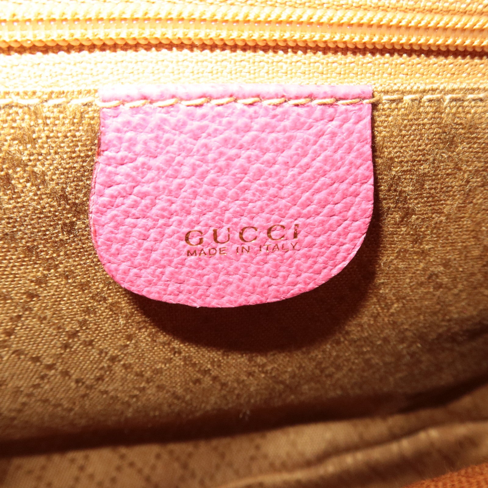 GUCCI Bamboo Backpack Suede Pink 003.1705