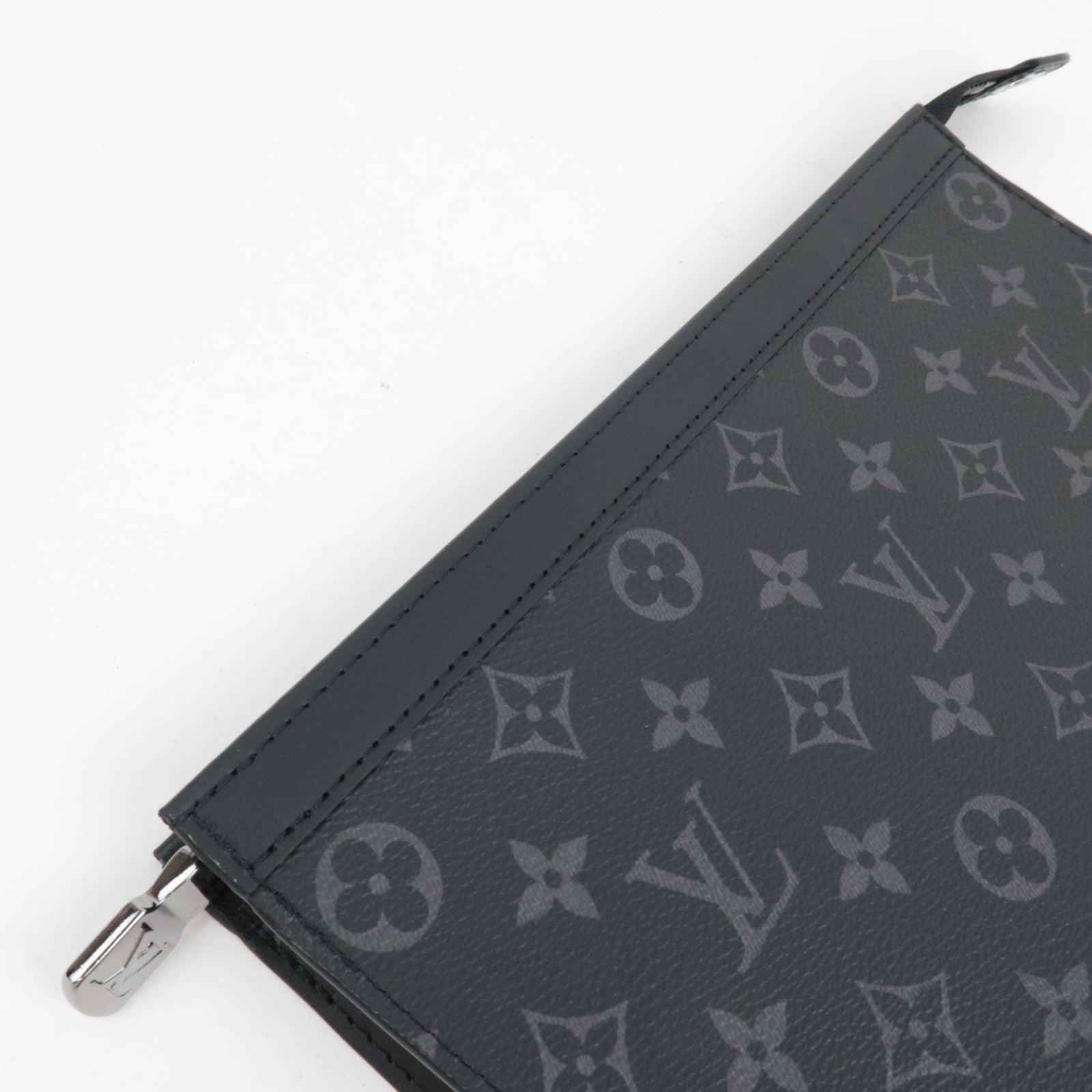 Louis Vuitton Monogram Eclipse Pochette Voyage MM Clutch Bag M61692 RFID *Dust bag