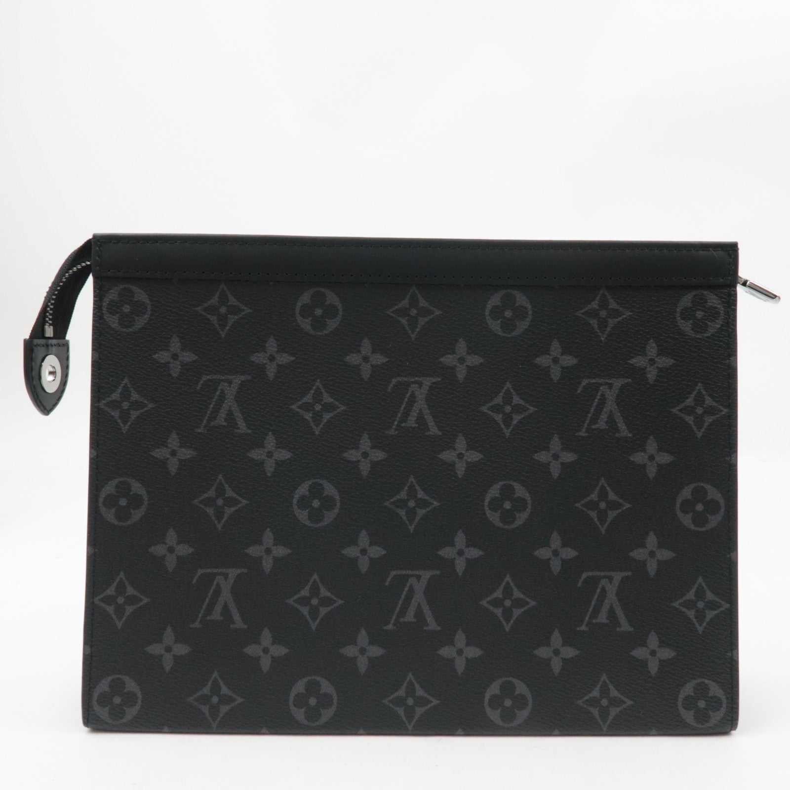 Louis Vuitton Monogram Eclipse Pochette Voyage MM Clutch Bag M61692 RFID *Dust bag