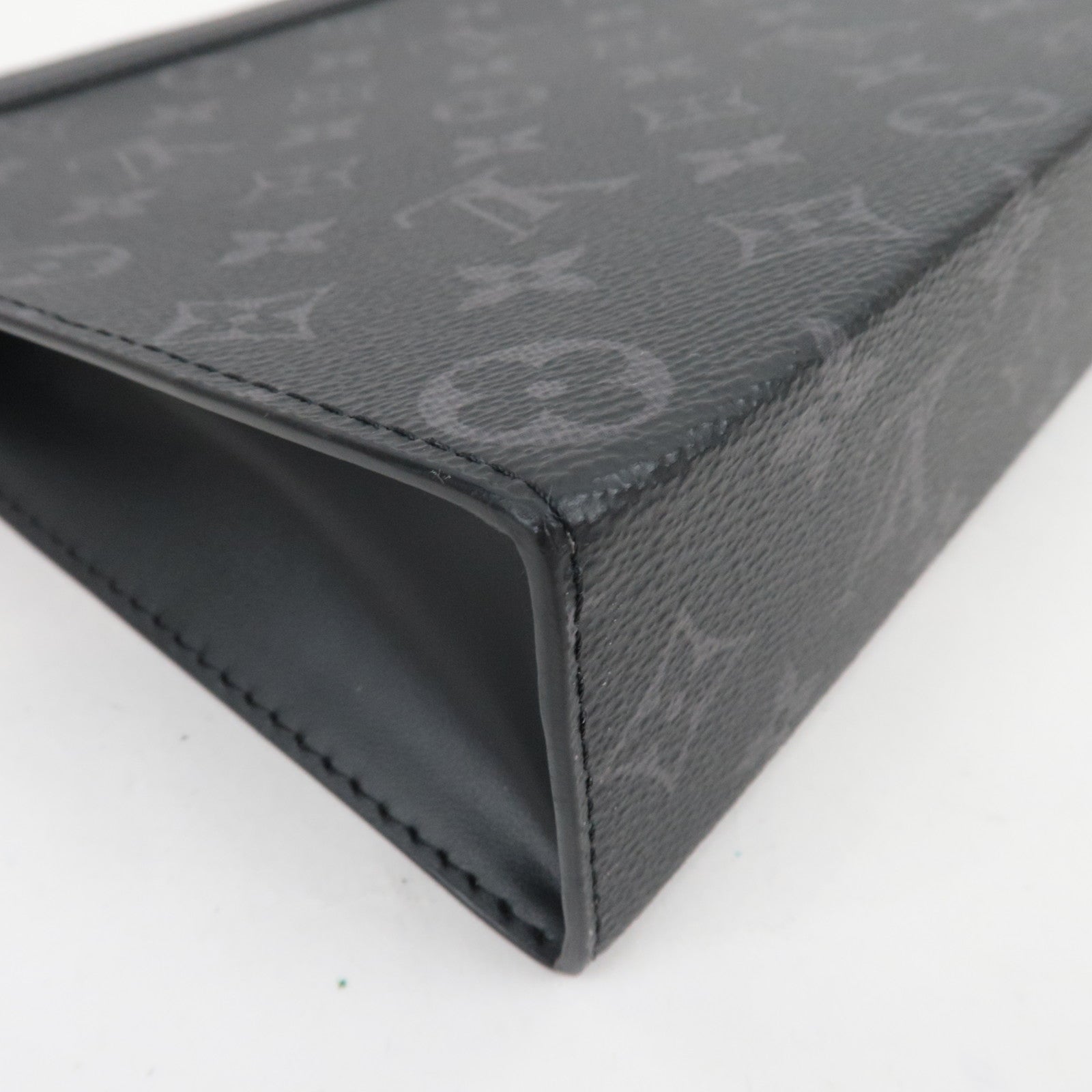 Louis Vuitton Monogram Eclipse Pochette Voyage MM Clutch Bag M61692 RFID *Dust bag