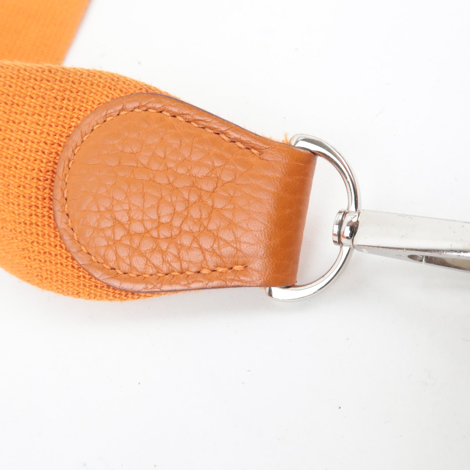 HERMES Evelyn 3 PM Shoulder Bag □I Stamp (2005) Taurillon Clemence Orange Silver HDW *Box, Dust bag, Strap