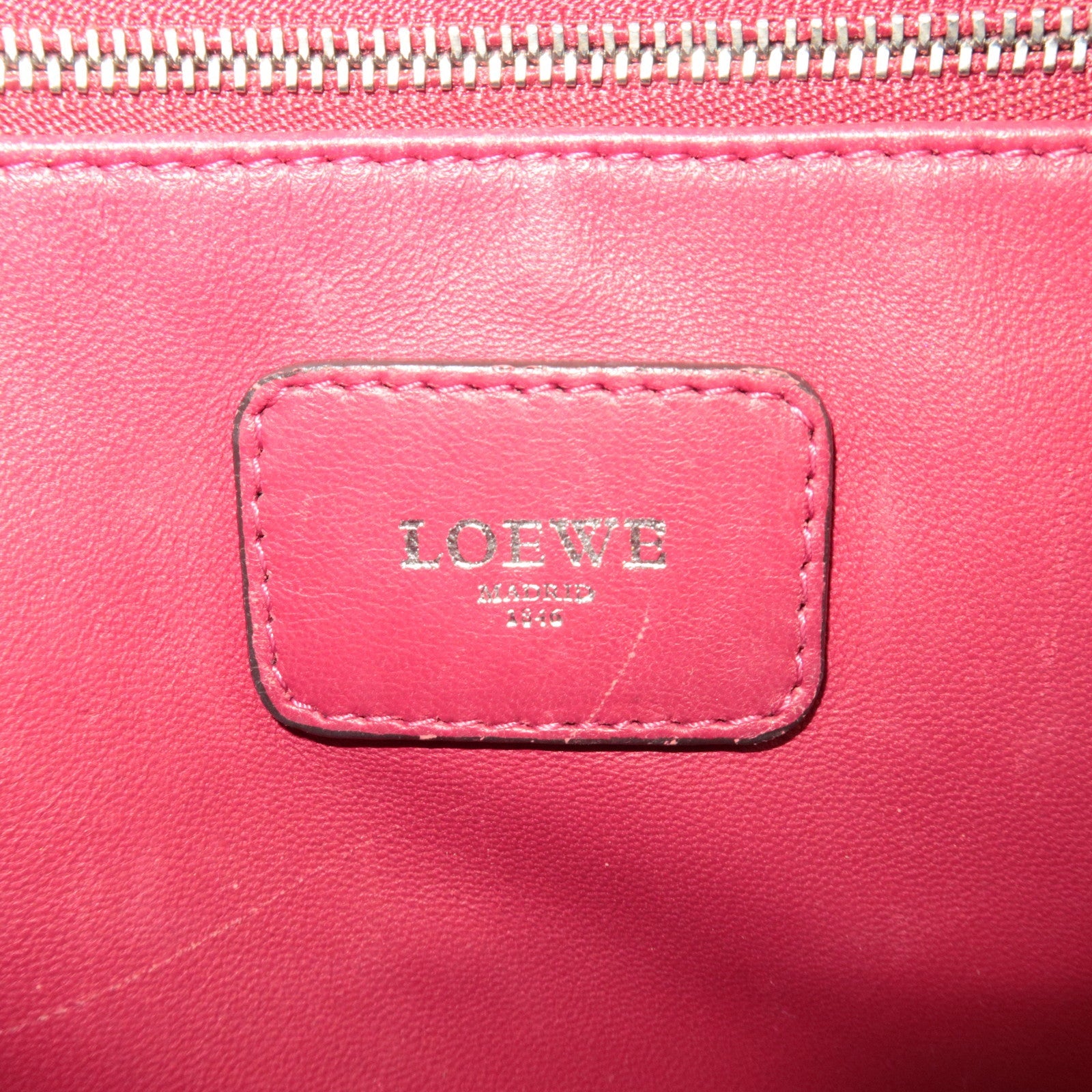 LOEWE Amazona 36 Hand Bag Leather Red *Dust bag, Key Lock, Crochette
