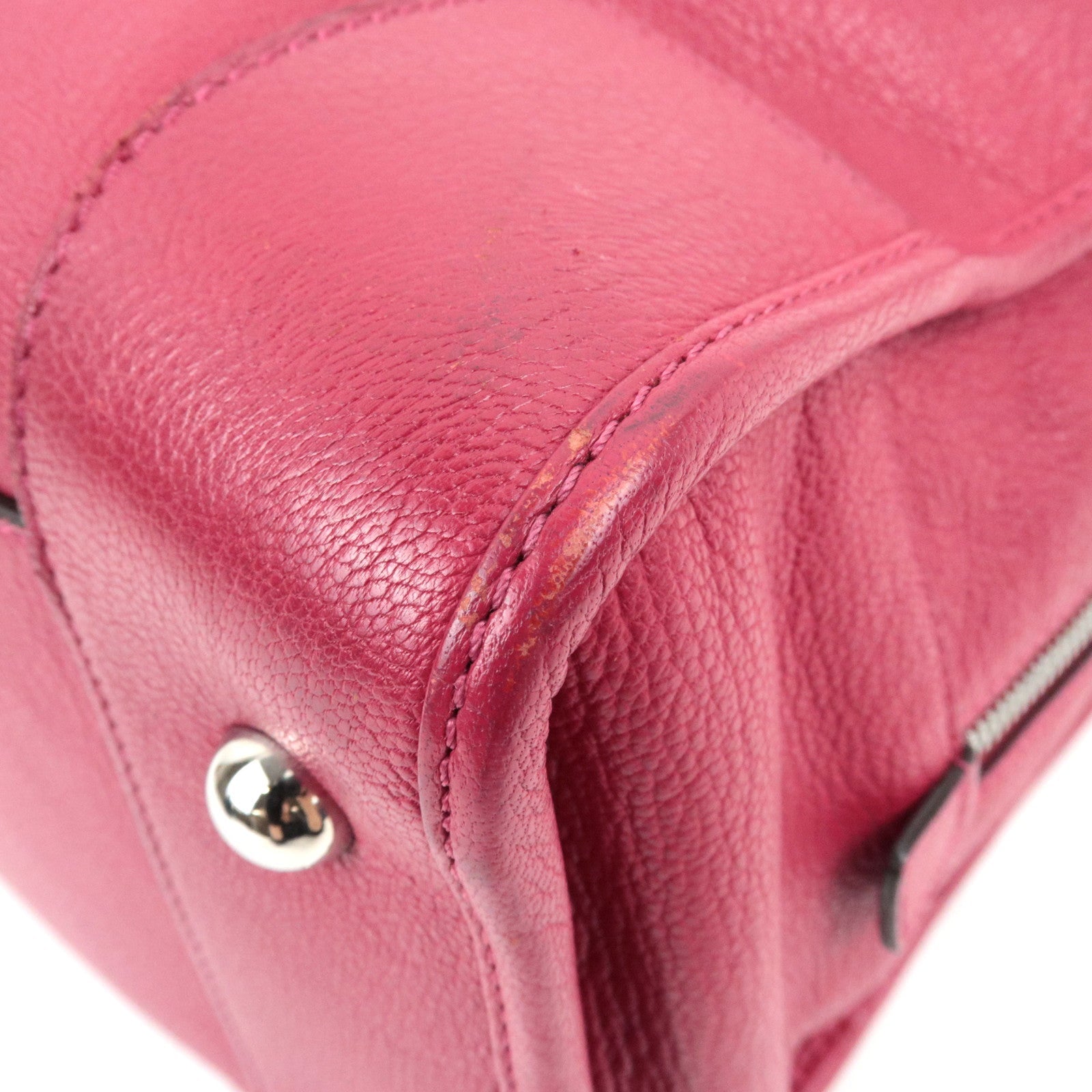 LOEWE Amazona 36 Hand Bag Leather Red *Dust bag, Key Lock, Crochette