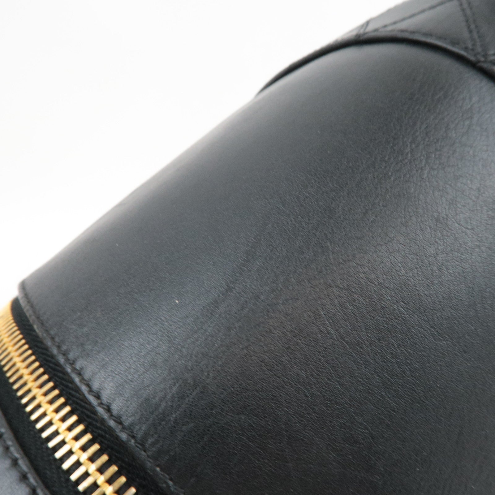 CHANEL Bicolore Vanity Bag Leather Black Gold HDW A01619 3124597