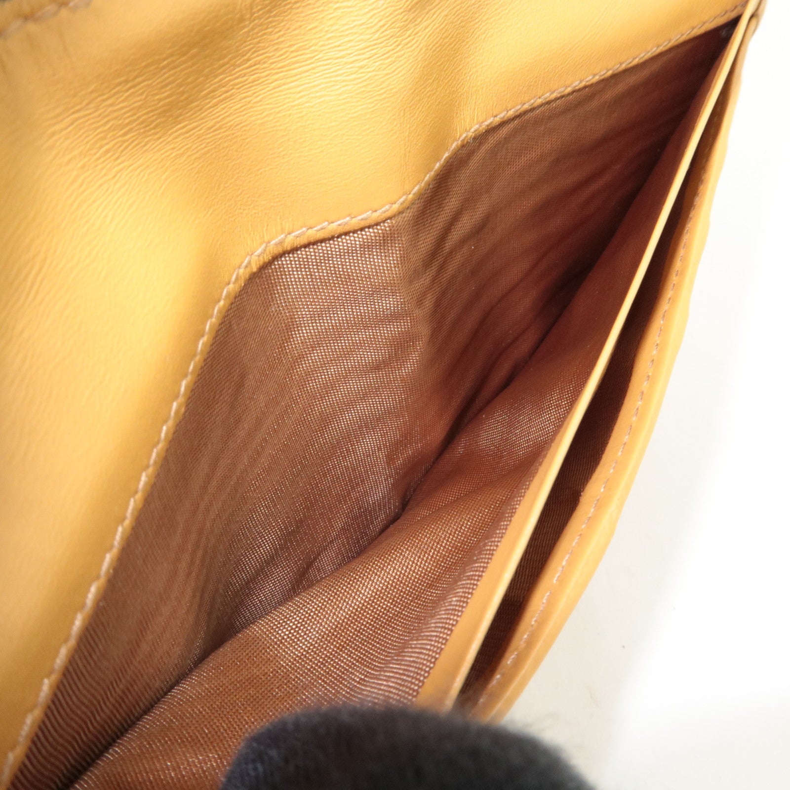 CELINE Macadam Bi-Fold Long Wallet PVC Leather Brown Beige