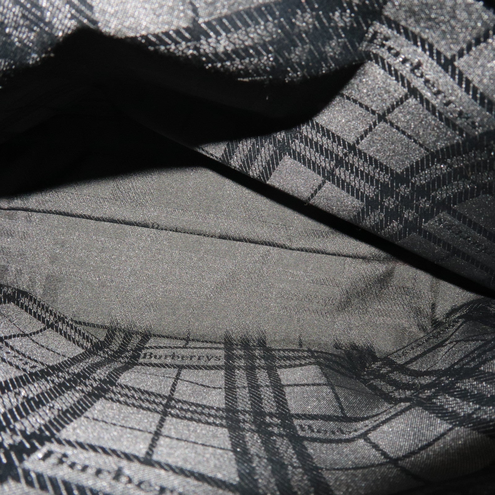 BURBERRY Shelter Under A Burberry's Nova Plaid Tote Bag PVC Leather Beige Black