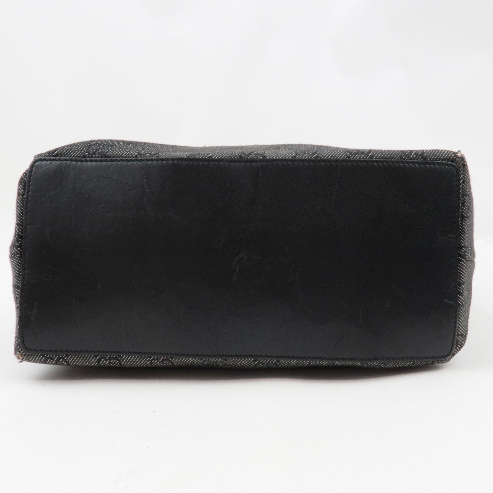 GUCCI Tote Bag GG Canvas Leather Black 31243