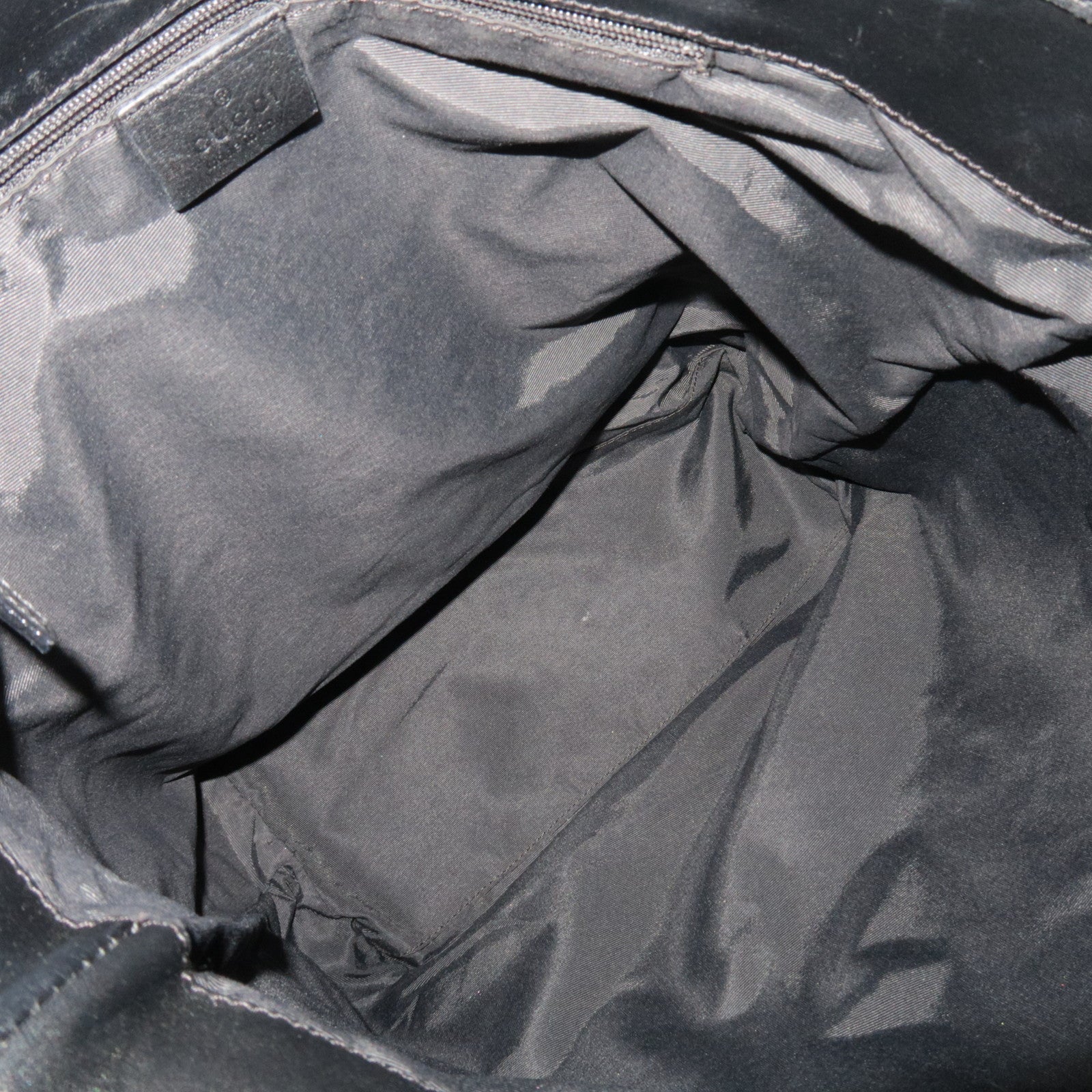 GUCCI Tote Bag GG Canvas Leather Black 31243