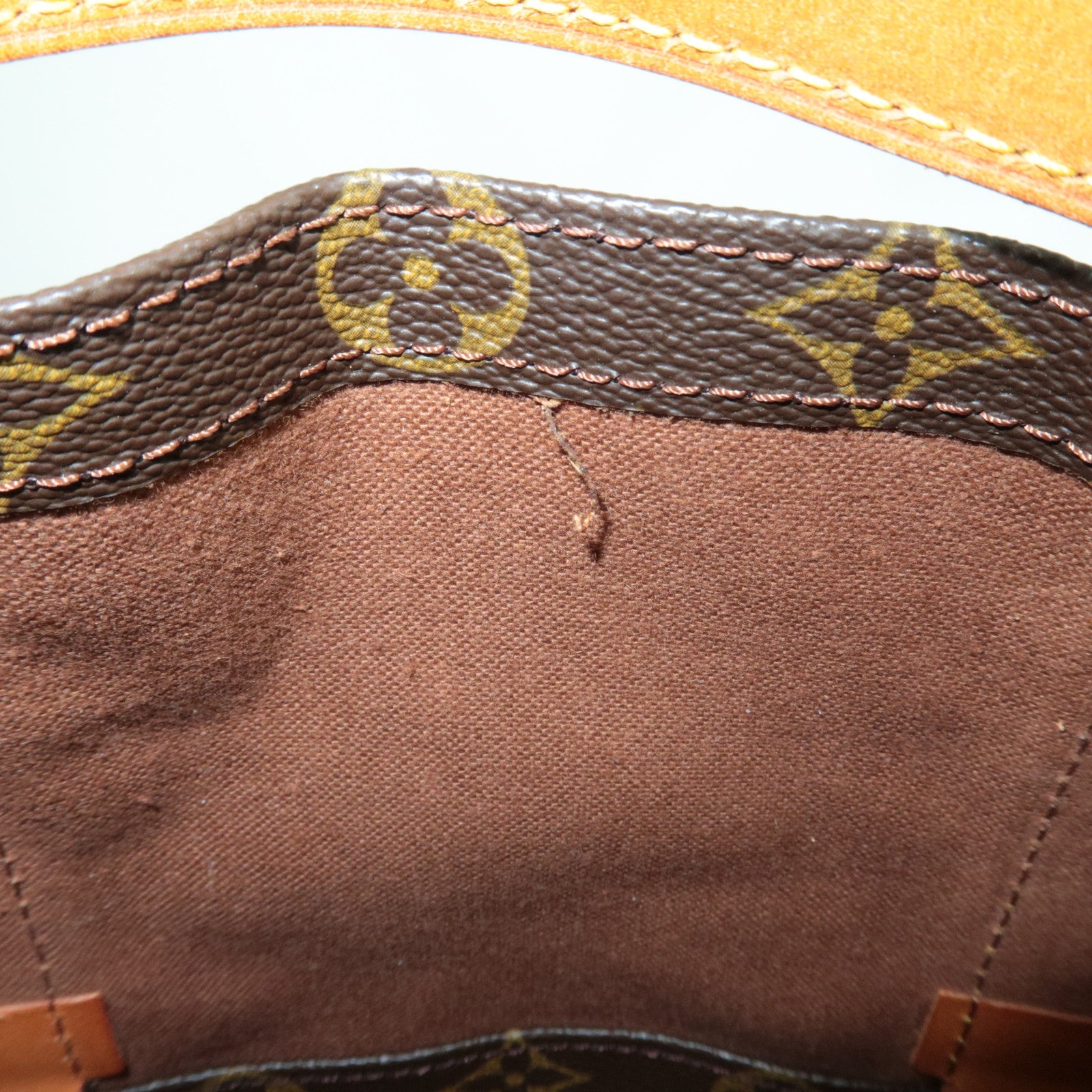 Louis Vuitton Monogram Randonnee GM Shoulder Bag M42244 *Name tag, Pouch