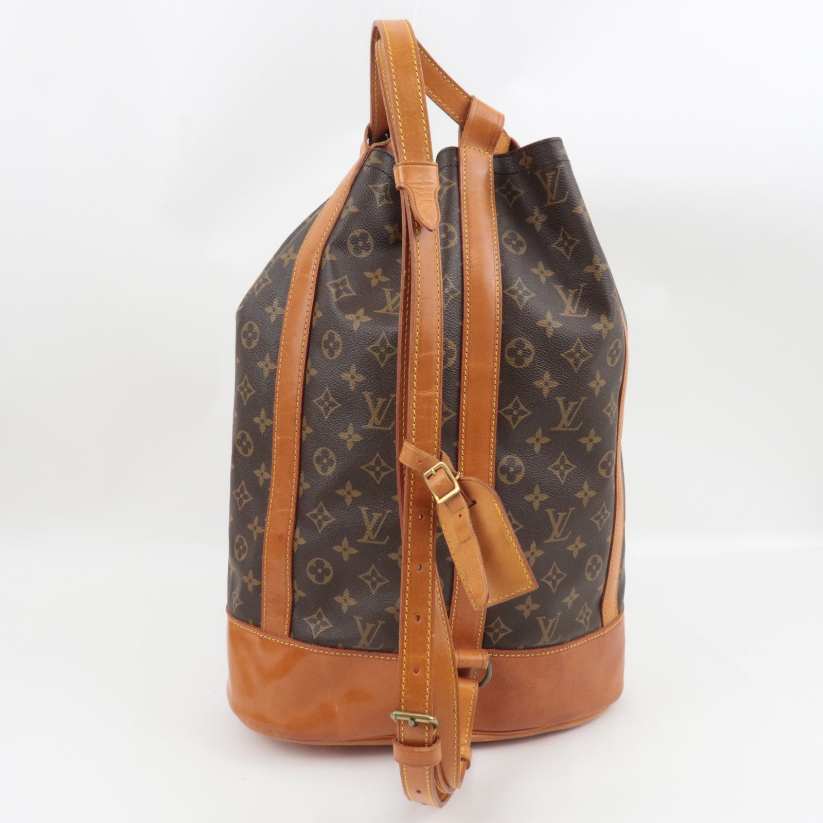 Louis Vuitton Monogram Randonnee GM Shoulder Bag M42244 *Name tag, Pouch