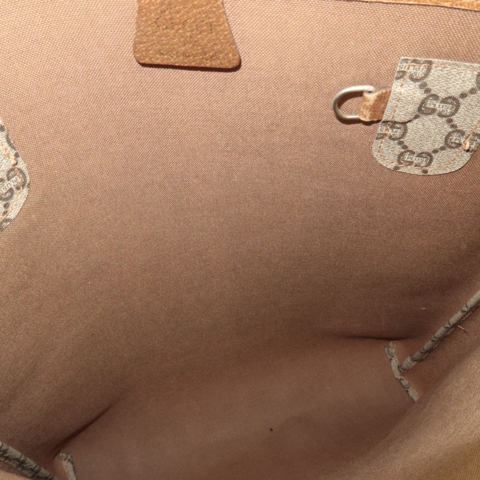 GUCCI Old GUCCI Sherry GG Plus Tote Bag Beige Brown