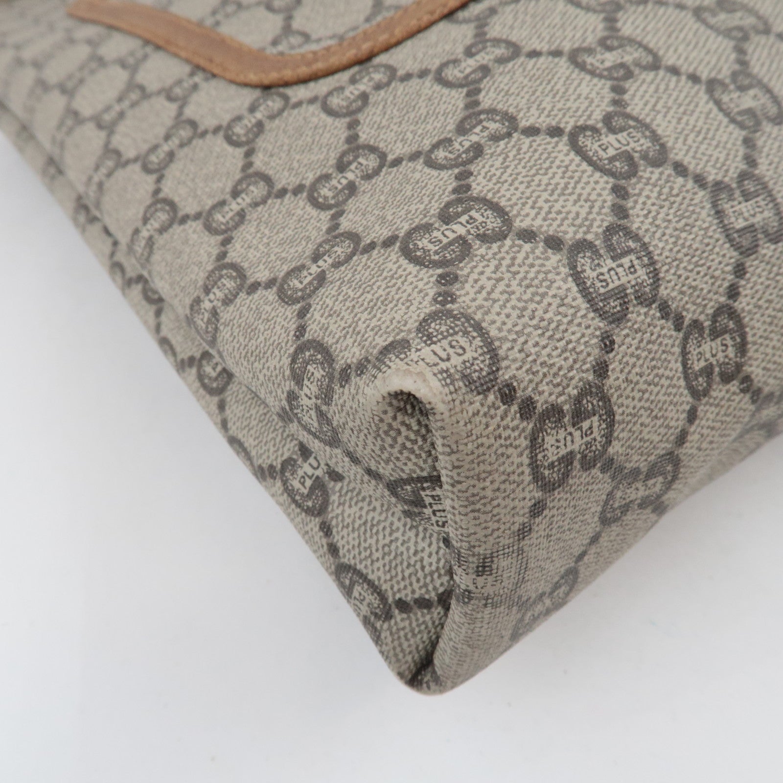 GUCCI Old GUCCI Sherry GG Plus Tote Bag Beige Brown