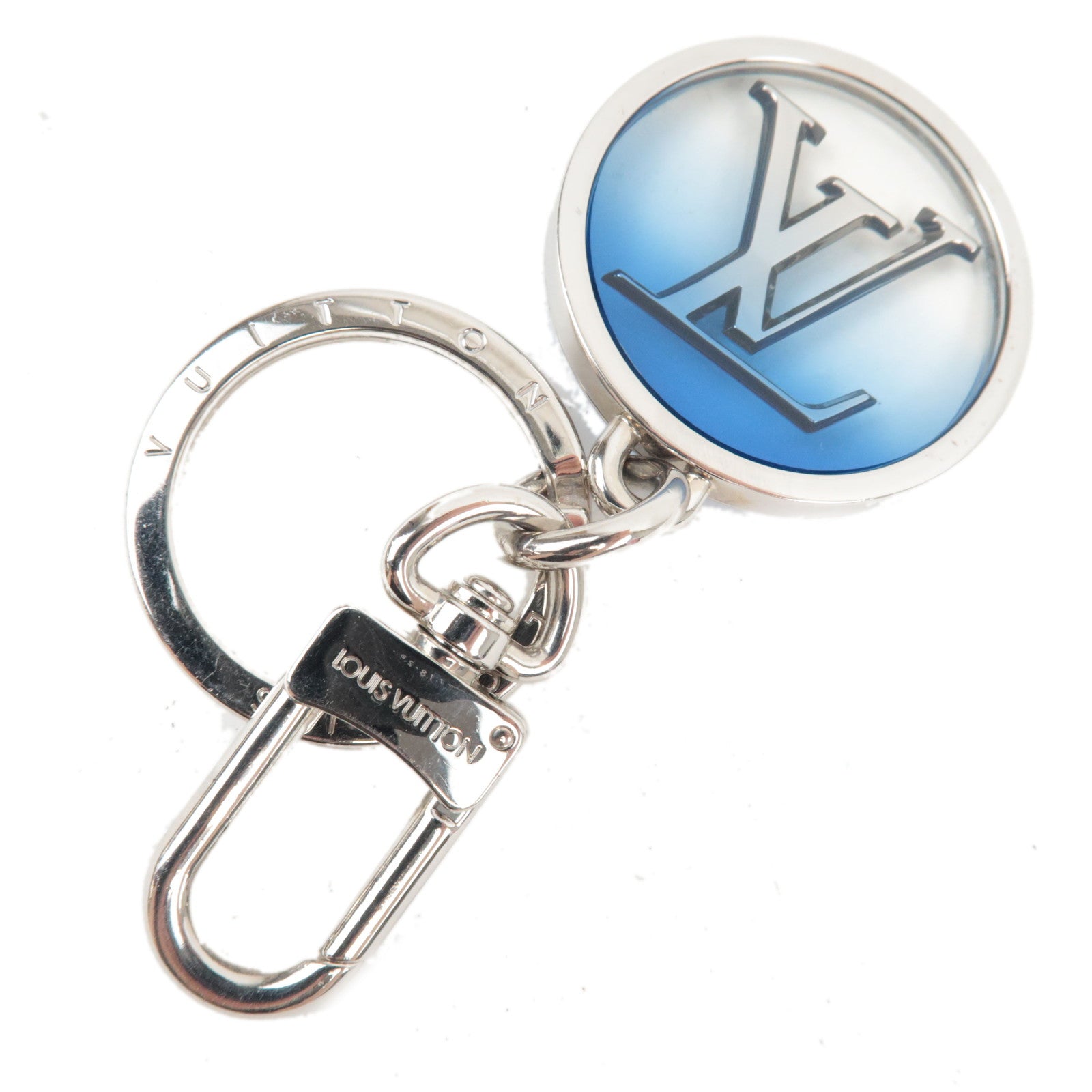 Louis Vuitton Porte Cles Inclusion Bag Charm Metal Silver Blue M69852 DI028077485