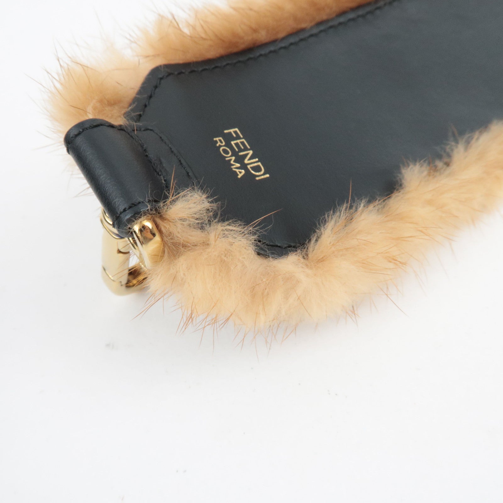 FENDI Zucca Fur Shoulder Strap Fur Brown 8AV105 *Box, Dust bag