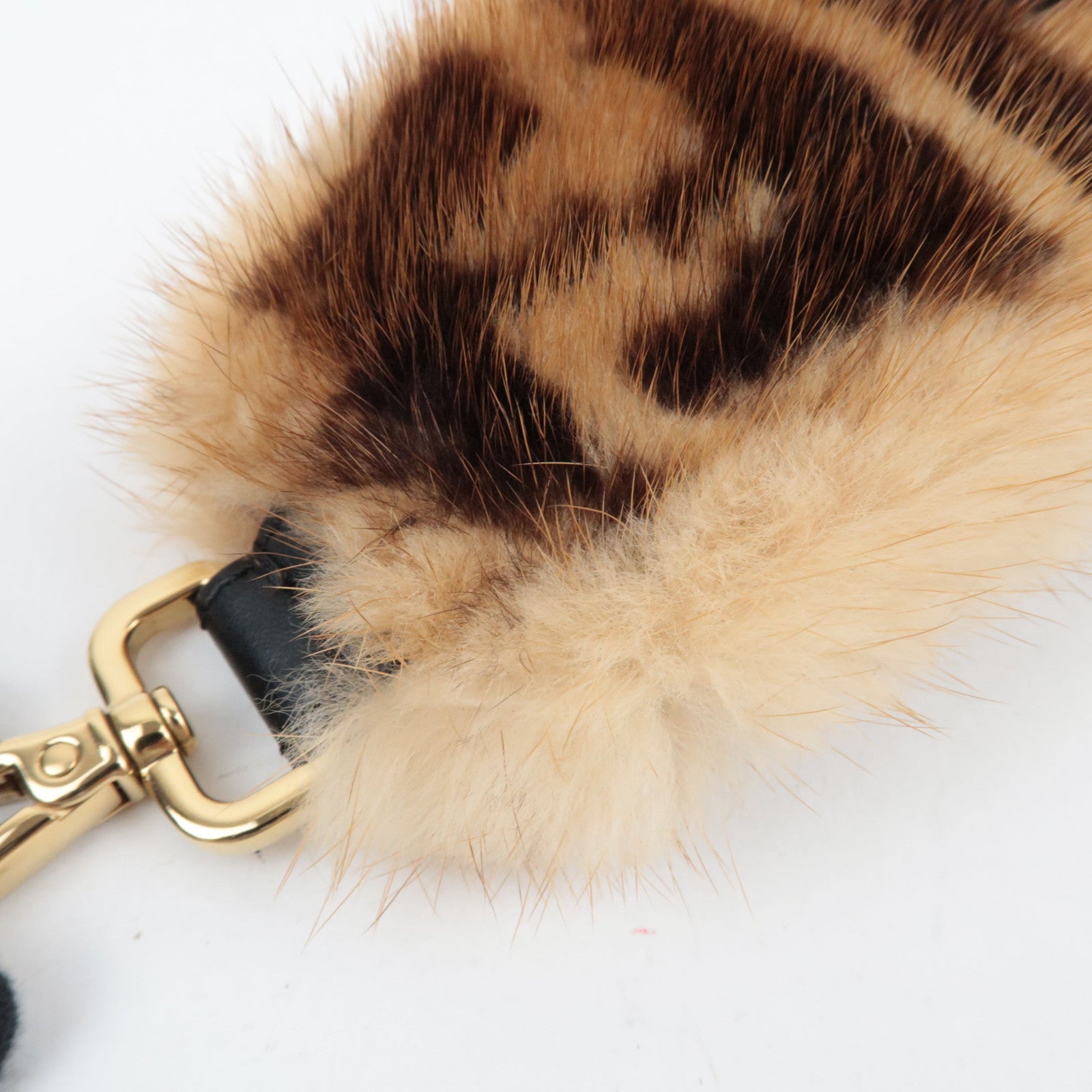 FENDI Zucca Fur Shoulder Strap Fur Brown 8AV105 *Box, Dust bag