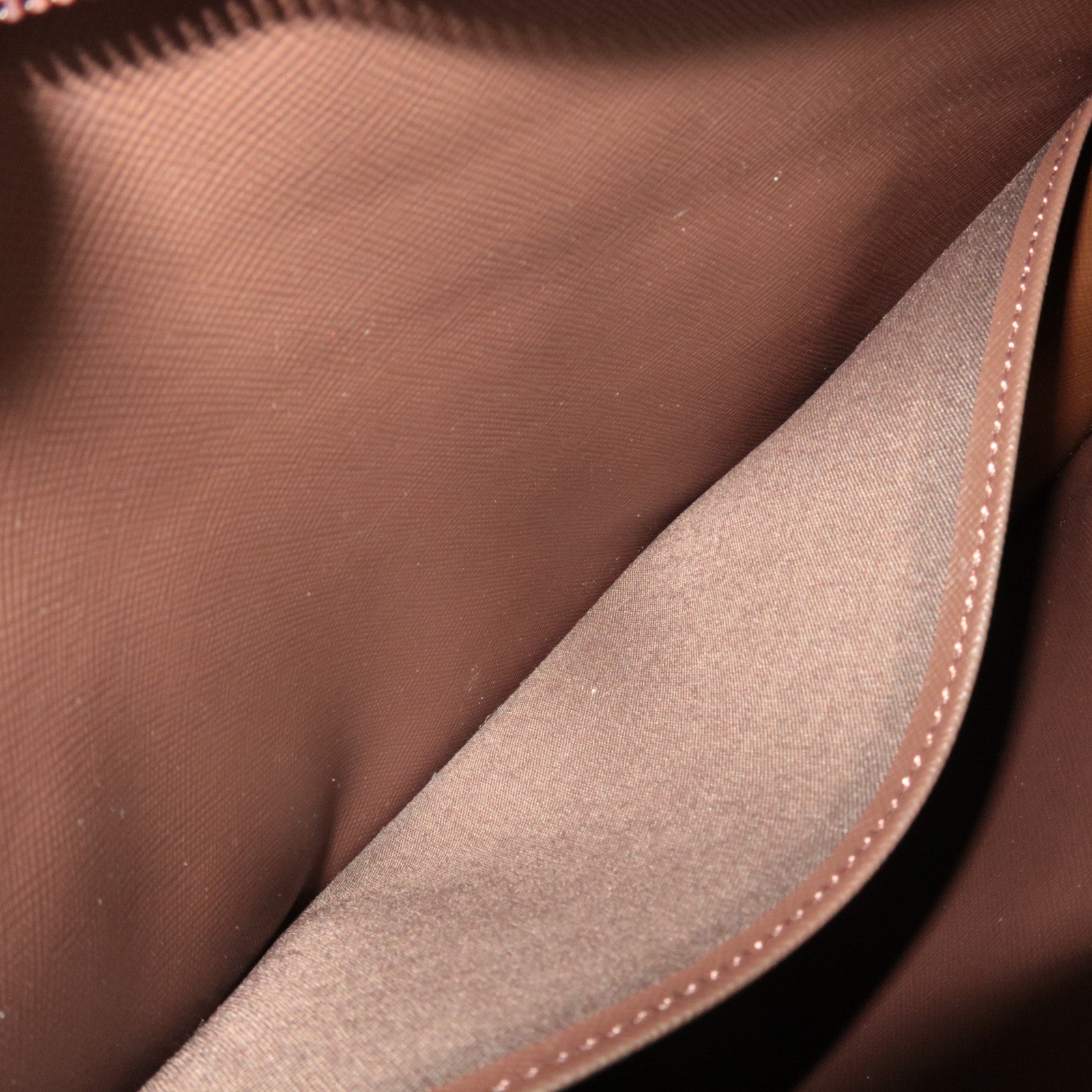 BURBERRY Burberry's Plaid Clutch Bag Canvas Leather Khaki Brown