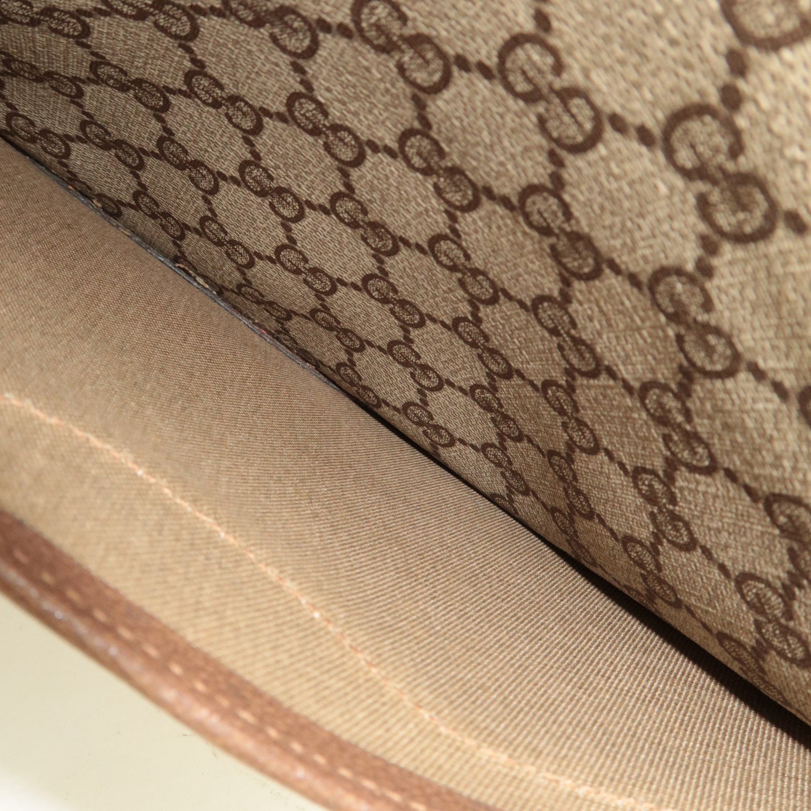 GUCCI Old GUCCI Sherry Tote Bag GG Plus Leather Beige Brown 39.02.003