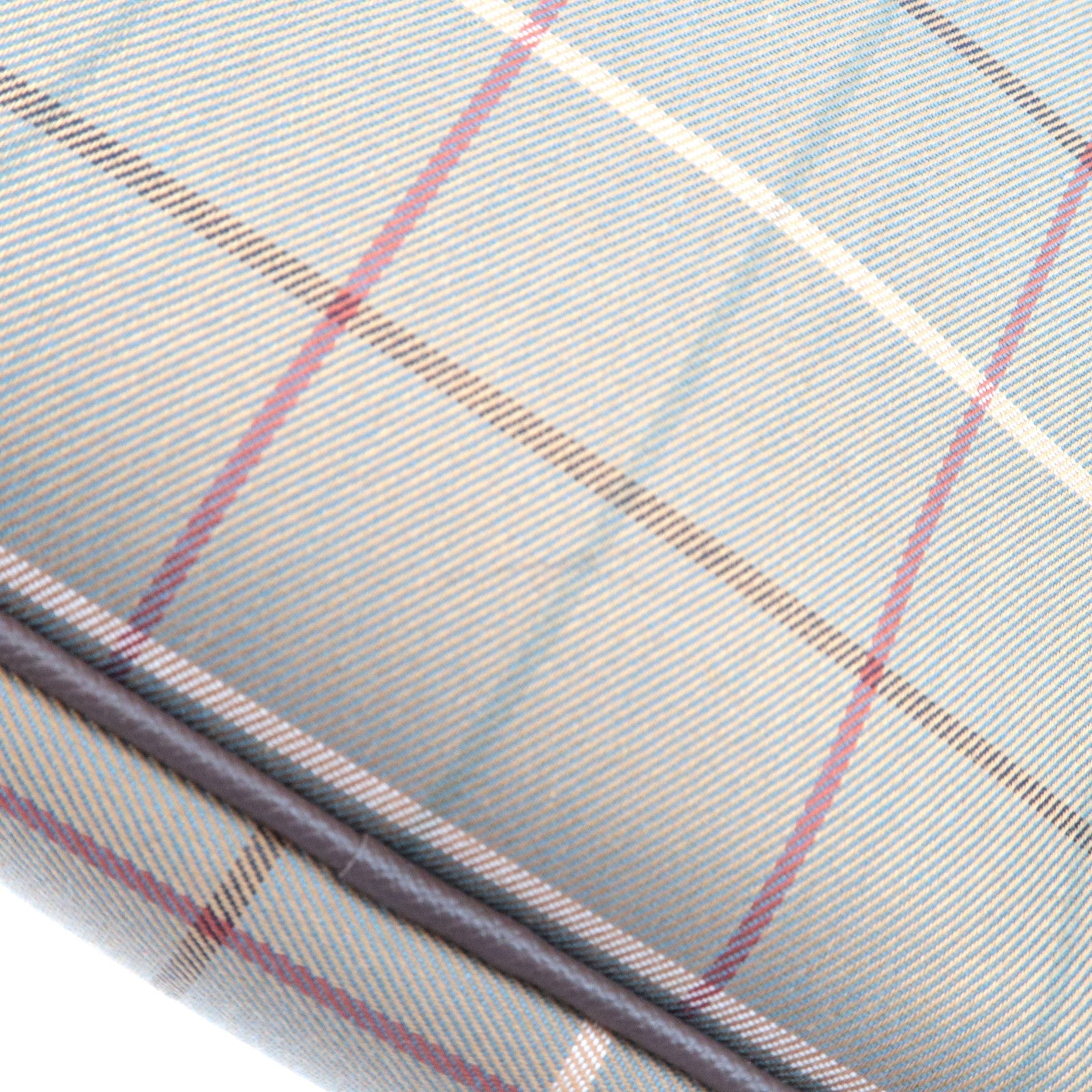 BURBERRY Burberry's Plaid Shoulder Bag Canvas Leather Beige Brown