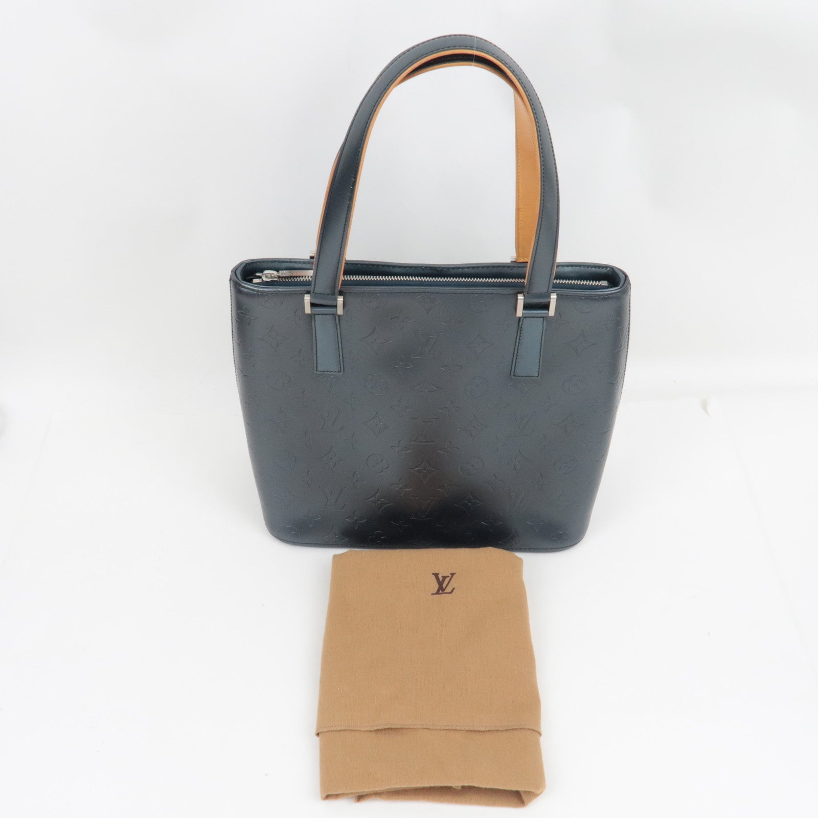 Louis Vuitton Monogram Matte Stockton Tote Bag Navy M55115 CA0062 *Dust bag