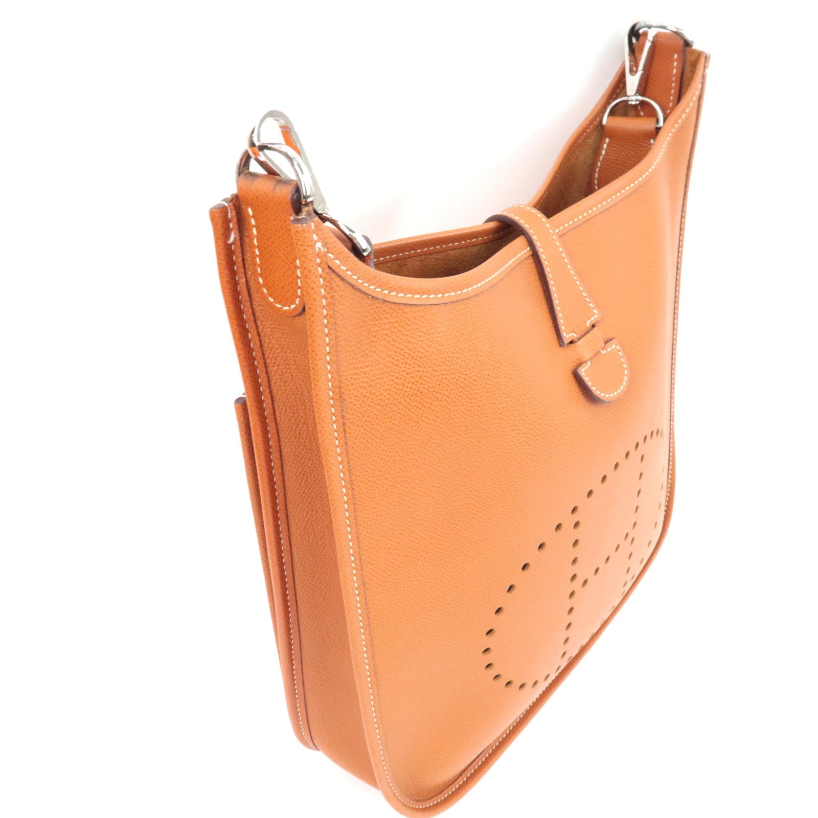 HERMES Evelyne II PM Shoulder Bag □I Stamp (2005) Veau Epsom Gold *Box, Dust bag