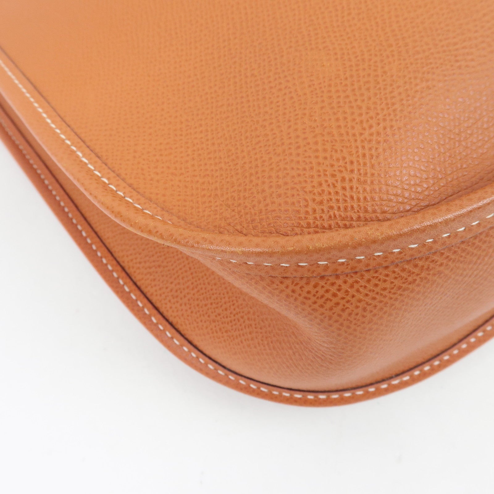 HERMES Evelyne II PM Shoulder Bag □I Stamp (2005) Veau Epsom Gold *Box, Dust bag