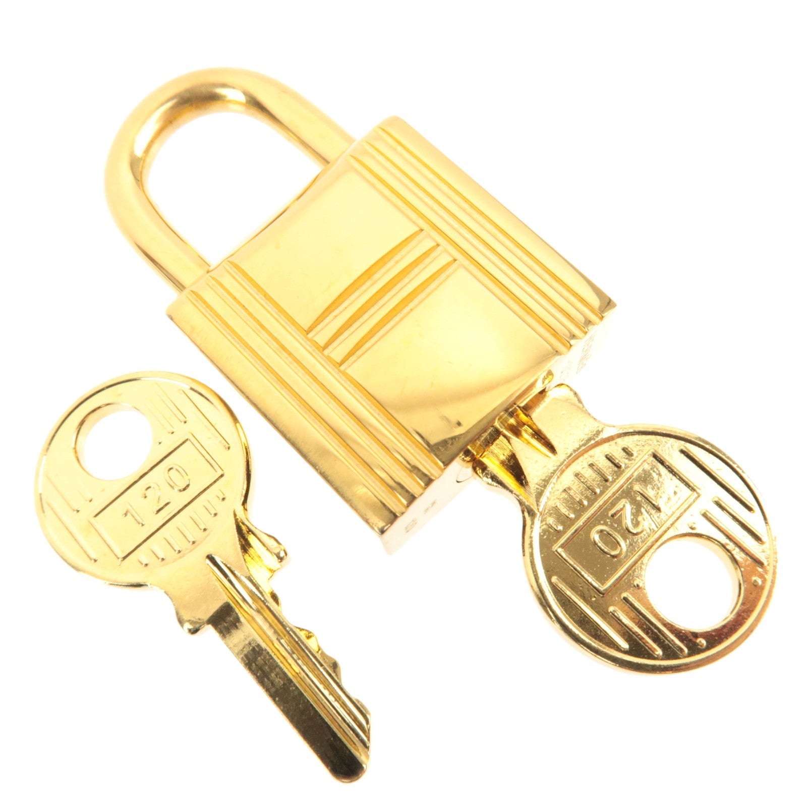 HERMES Key Lock 120 Metal Gold77531
