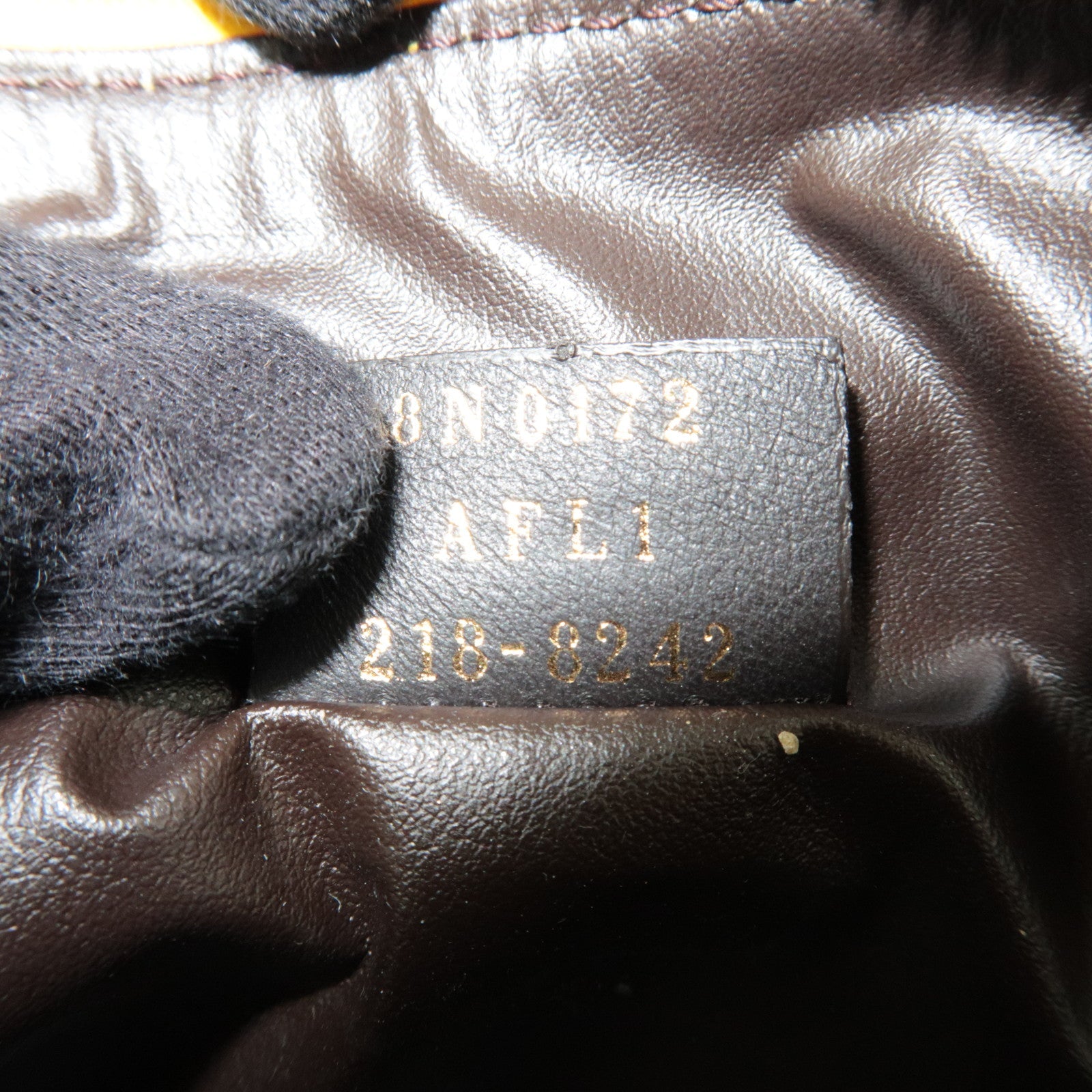 FENDI FF Pattern Cosmetic Pouch PVC Yellow White 8N0172