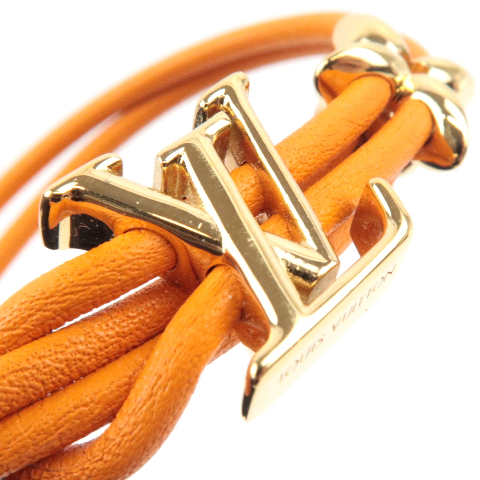 Louis Vuitton Bracelet LV Bloom Leather Jaune Safran M8917Z BC0274 *Box, Dust bag