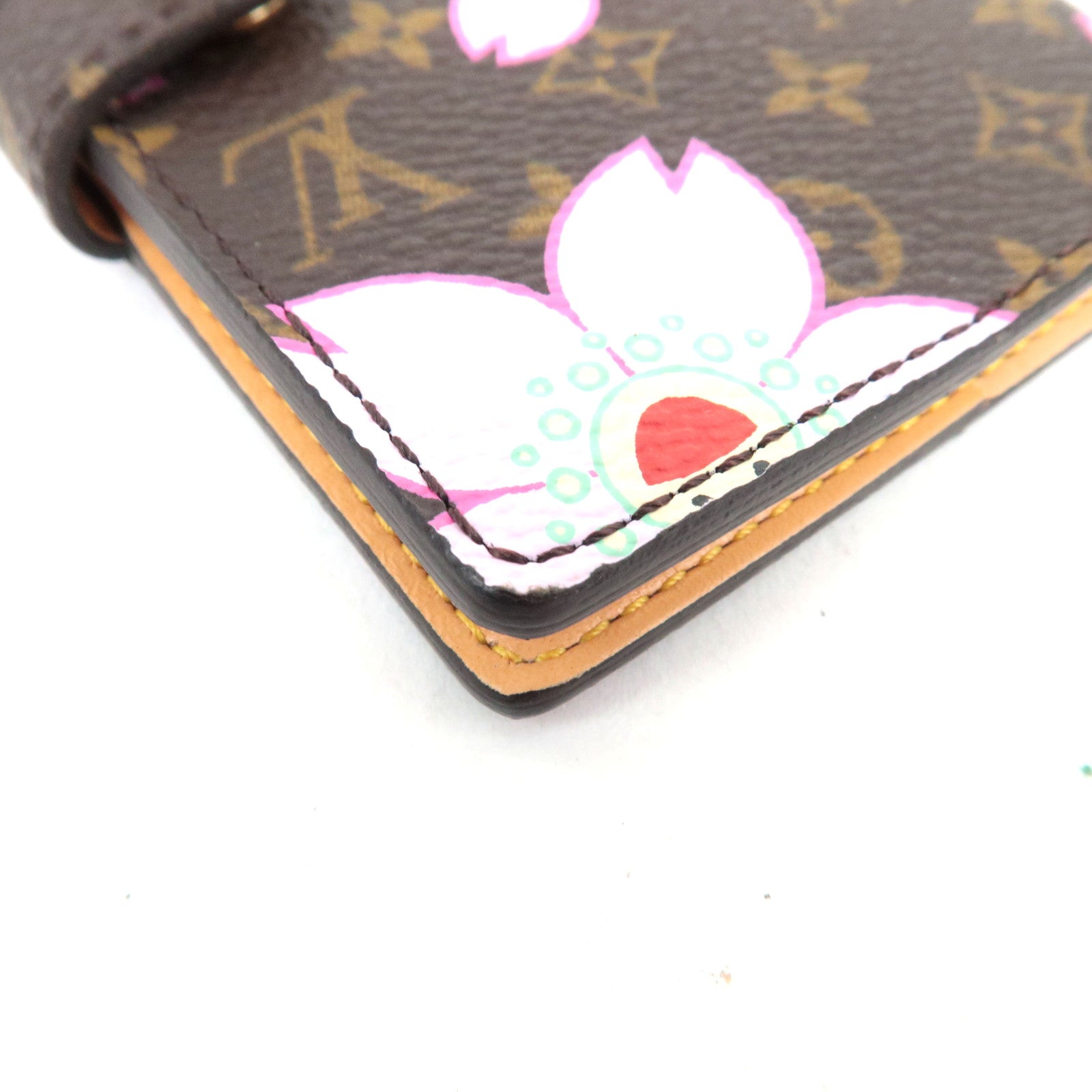 Louis Vuitton Monogram Cherry Blossom Agenda Mini Planner Cover M92021 SR0033