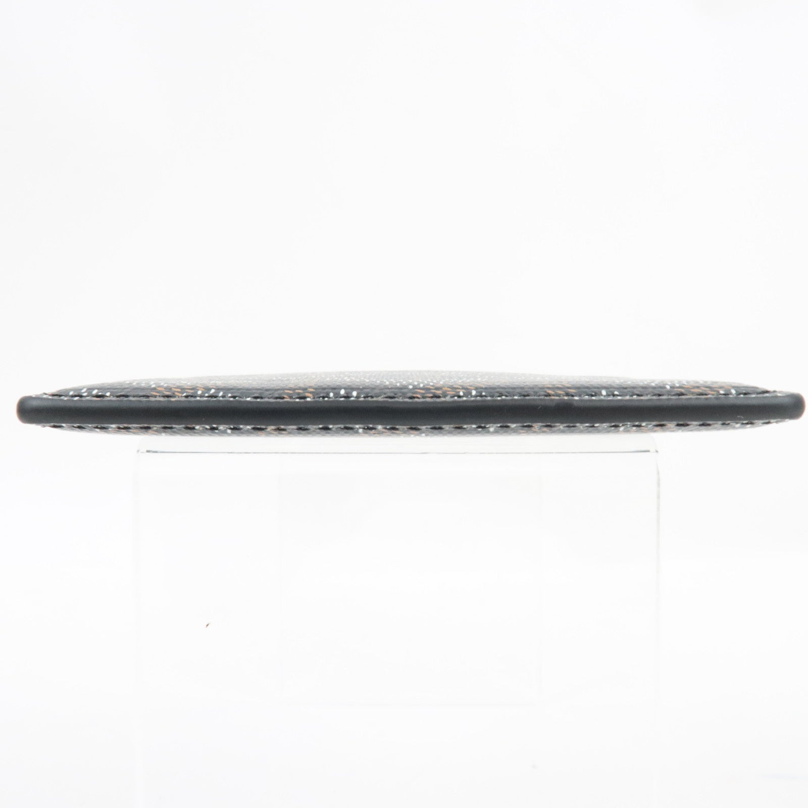 GOYARD Herringbone Saint-Sulpice Card Case PVC Leather Black