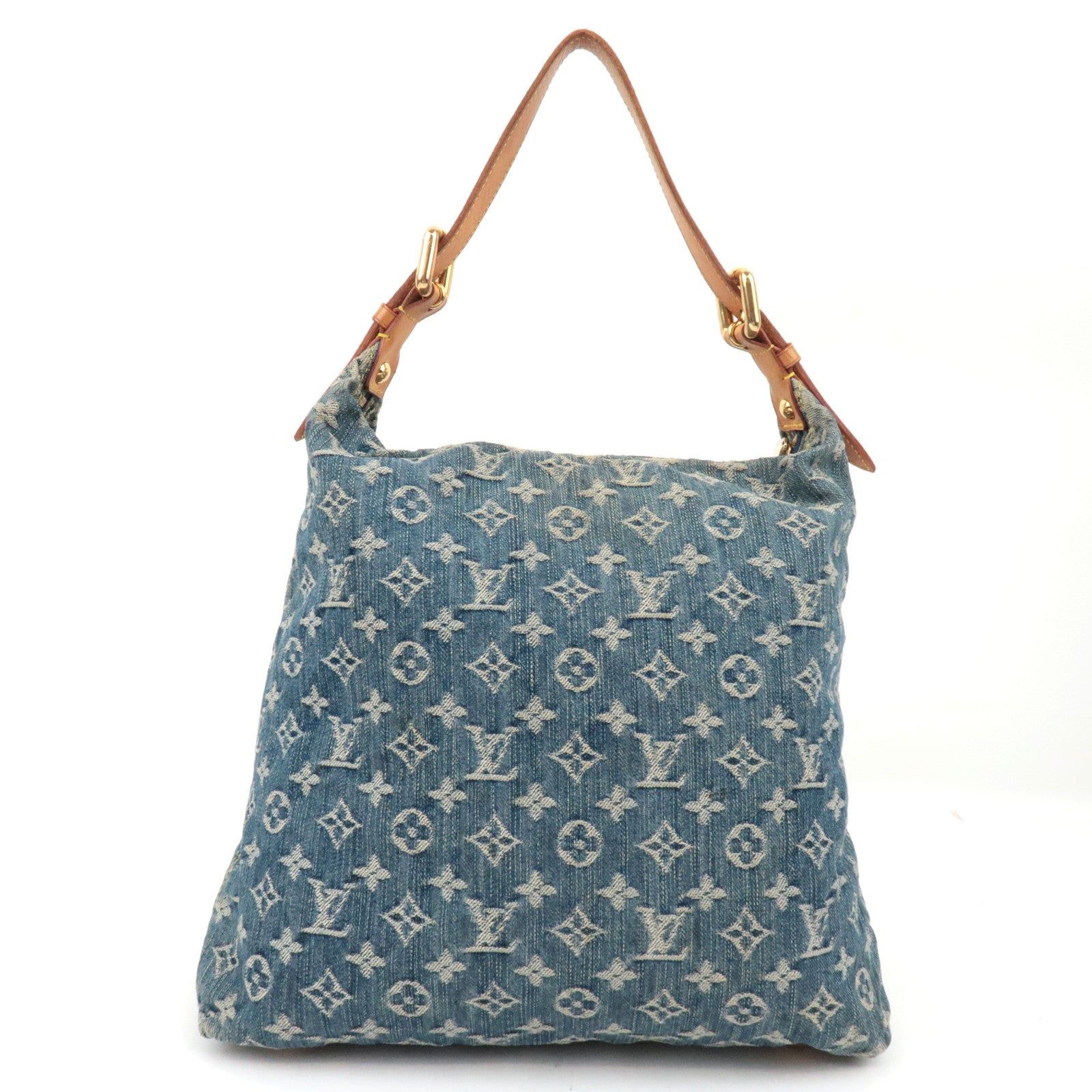 Louis Vuitton Monogram Denim Baggy GM Shoulder Bag Blue M95048 FL0056