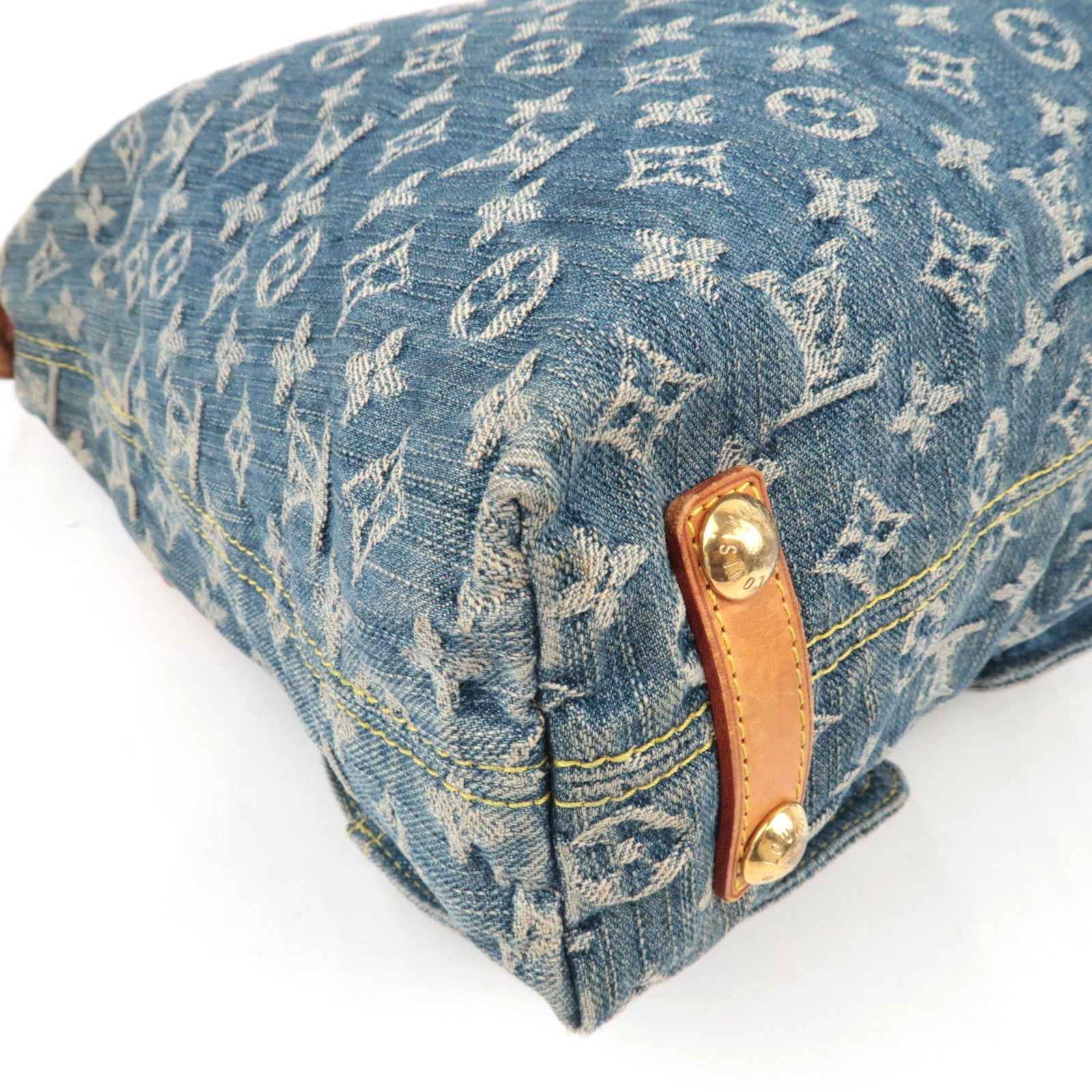 Louis Vuitton Monogram Denim Baggy GM Shoulder Bag Blue M95048 FL0056