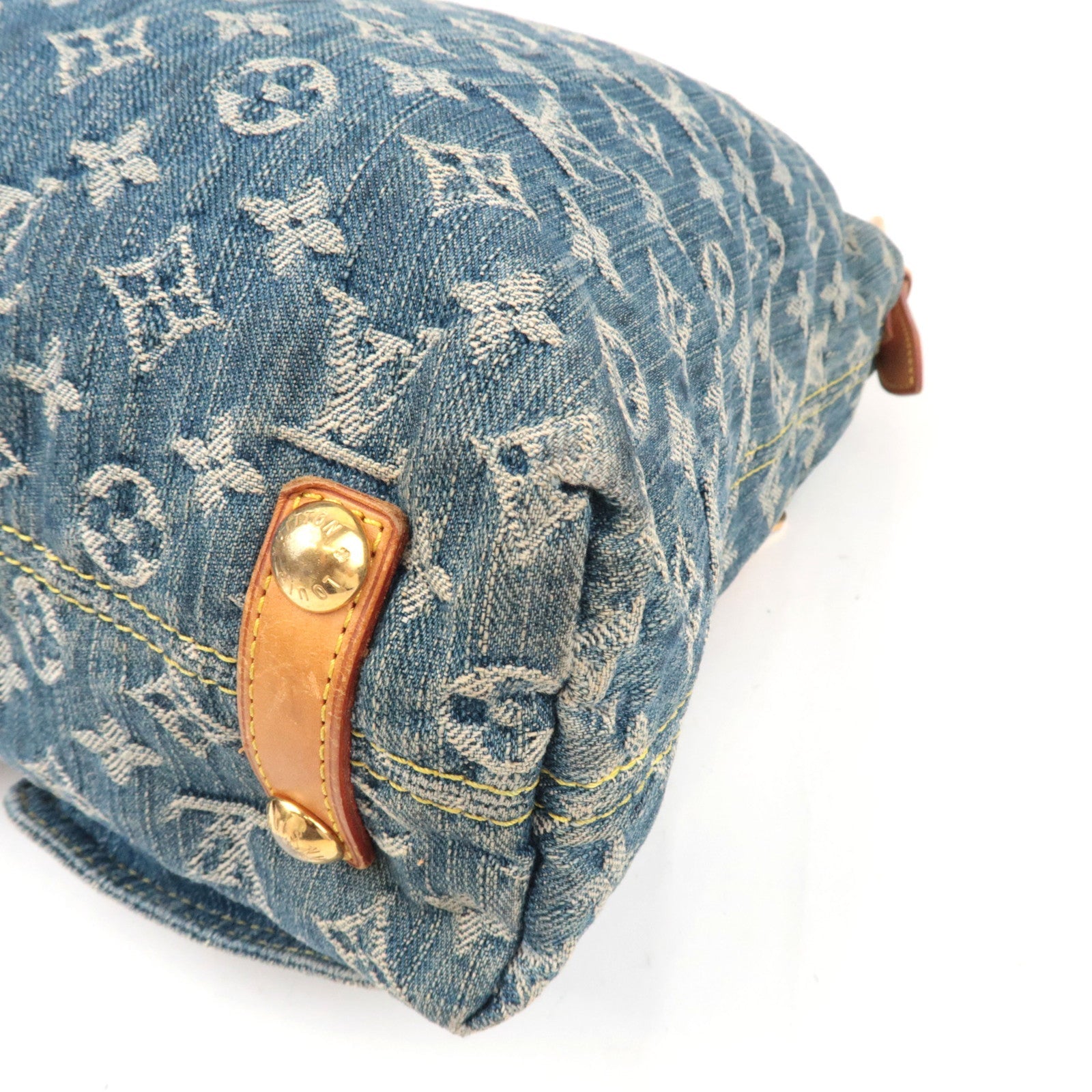 Louis Vuitton Monogram Denim Baggy GM Shoulder Bag Blue M95048 FL0056