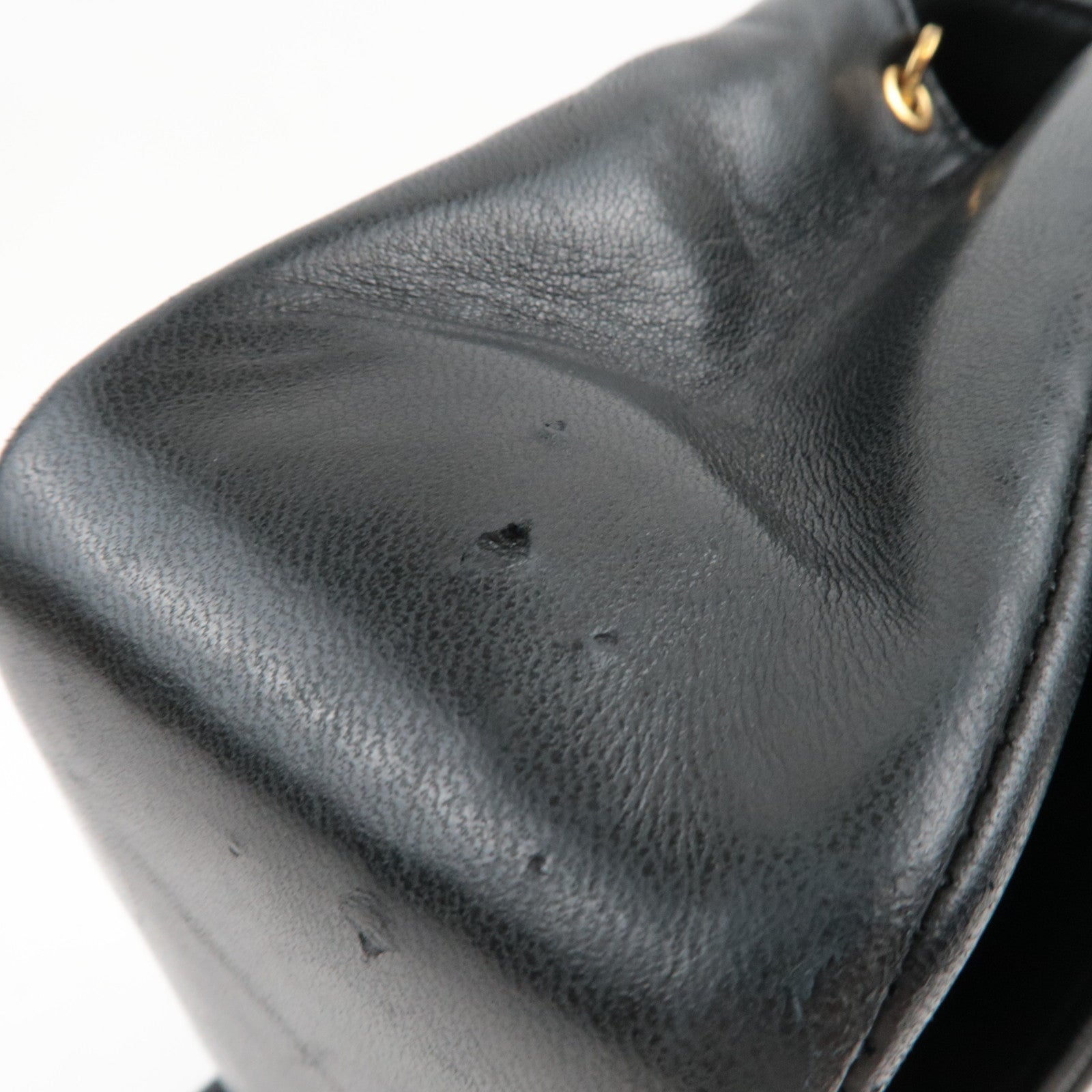 CHANEL Diana Matelasse 23 Chain Shoulder Bag Lambskin Black Gold HDW A01164 2368479