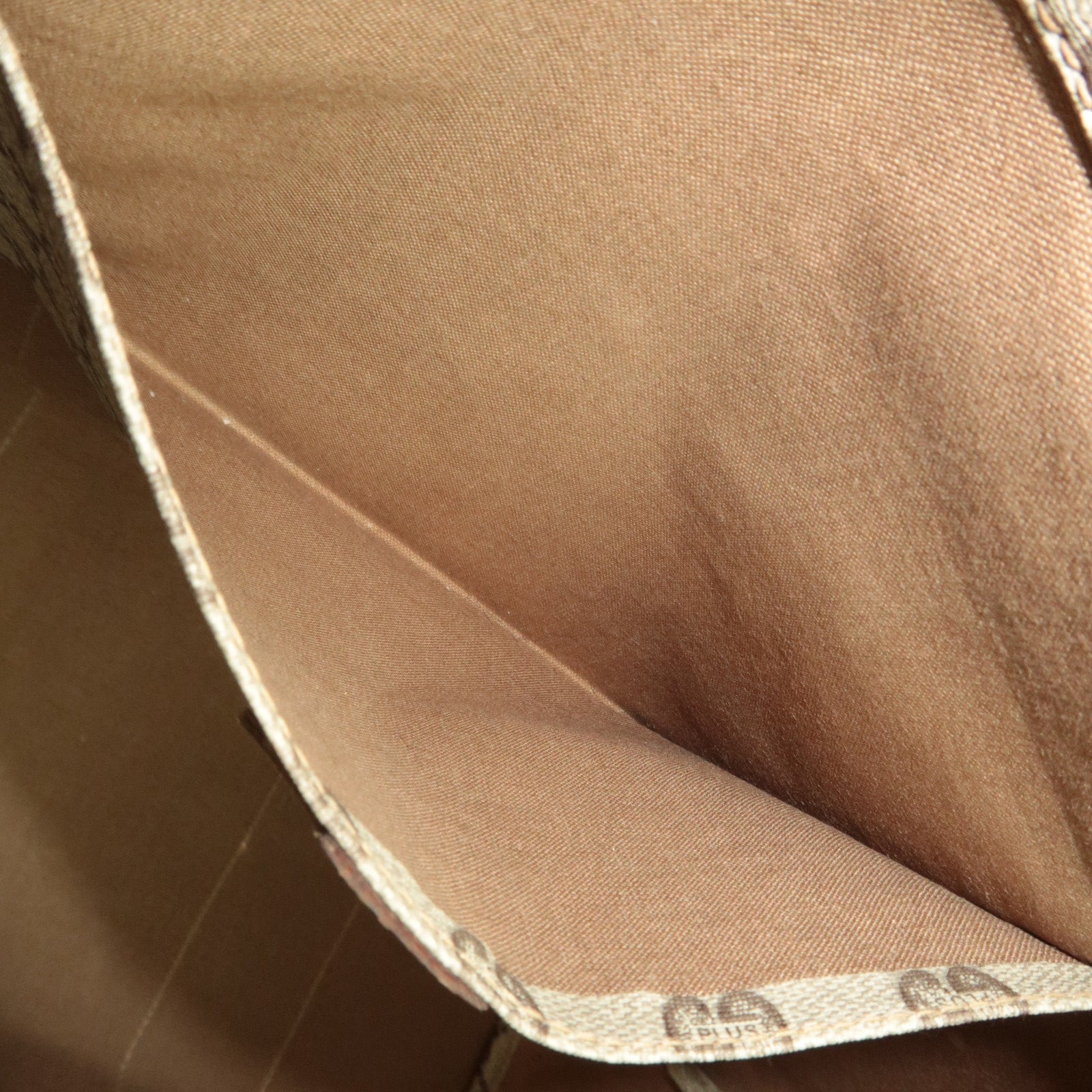 GUCCI Sherry Old GUCCI Tote Bag GG Plus Leather Beige Brown