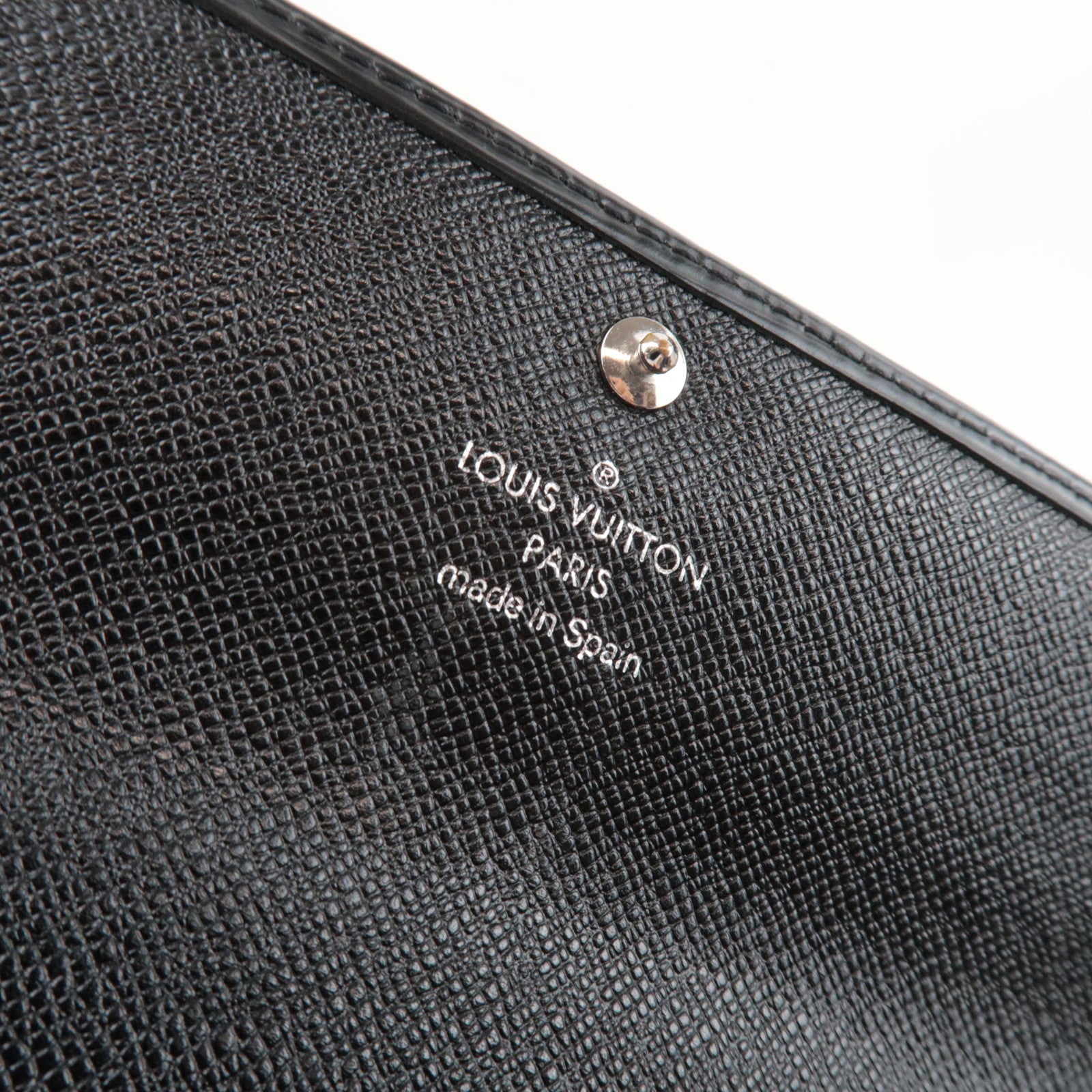 Louis Vuitton Epi Portefeuille Sarah Old Model Long Wallet Noir Silver HDW N63742 CA0066