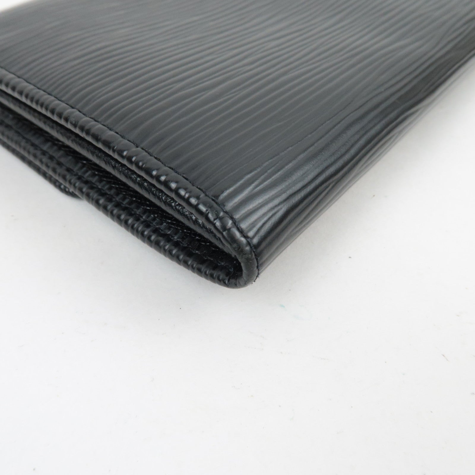 Louis Vuitton Epi Portefeuille Sarah Old Model Long Wallet Noir Silver HDW N63742 CA0066