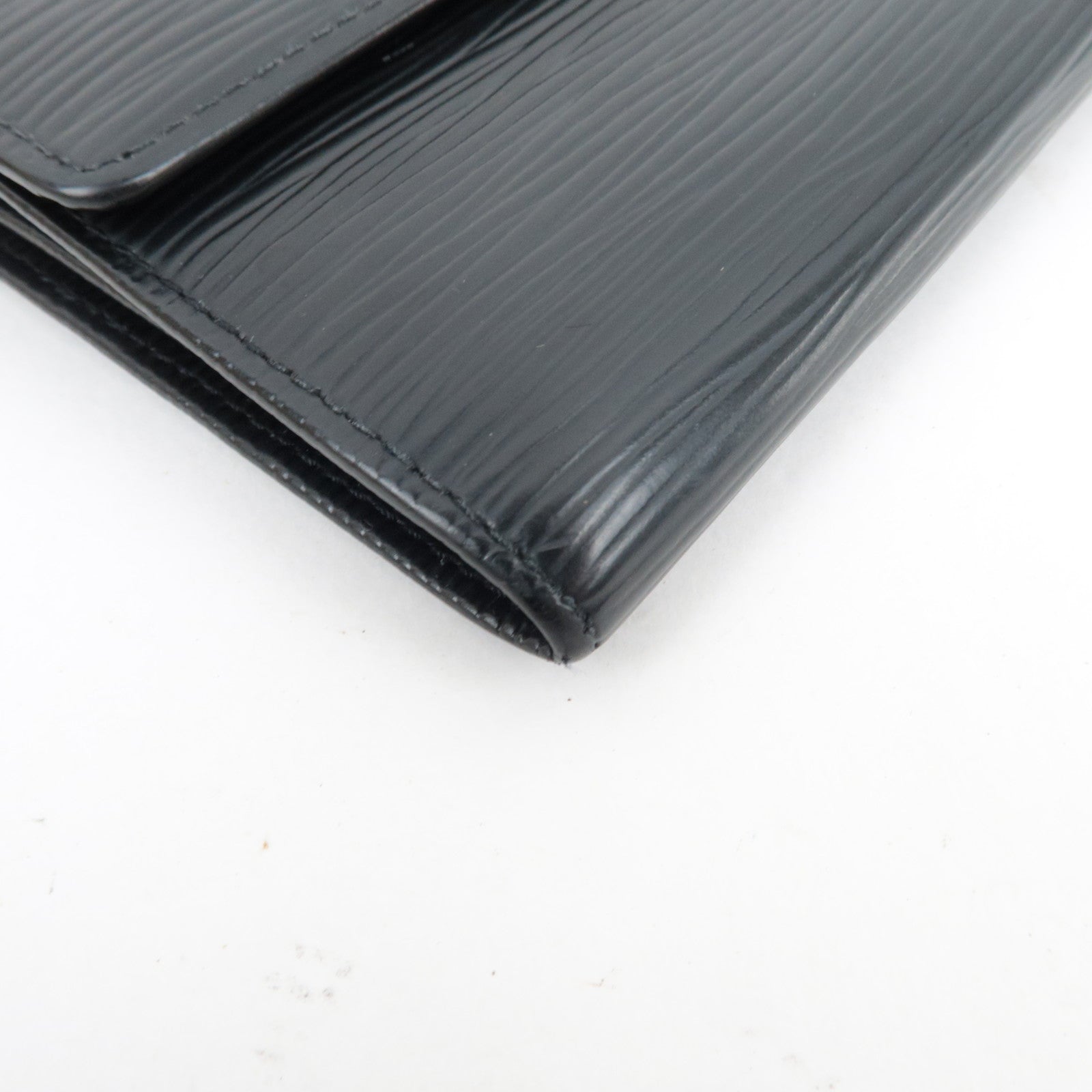 Louis Vuitton Epi Pochette Porte Monnaie Credit Long Wallet Noir M63572 CA0061