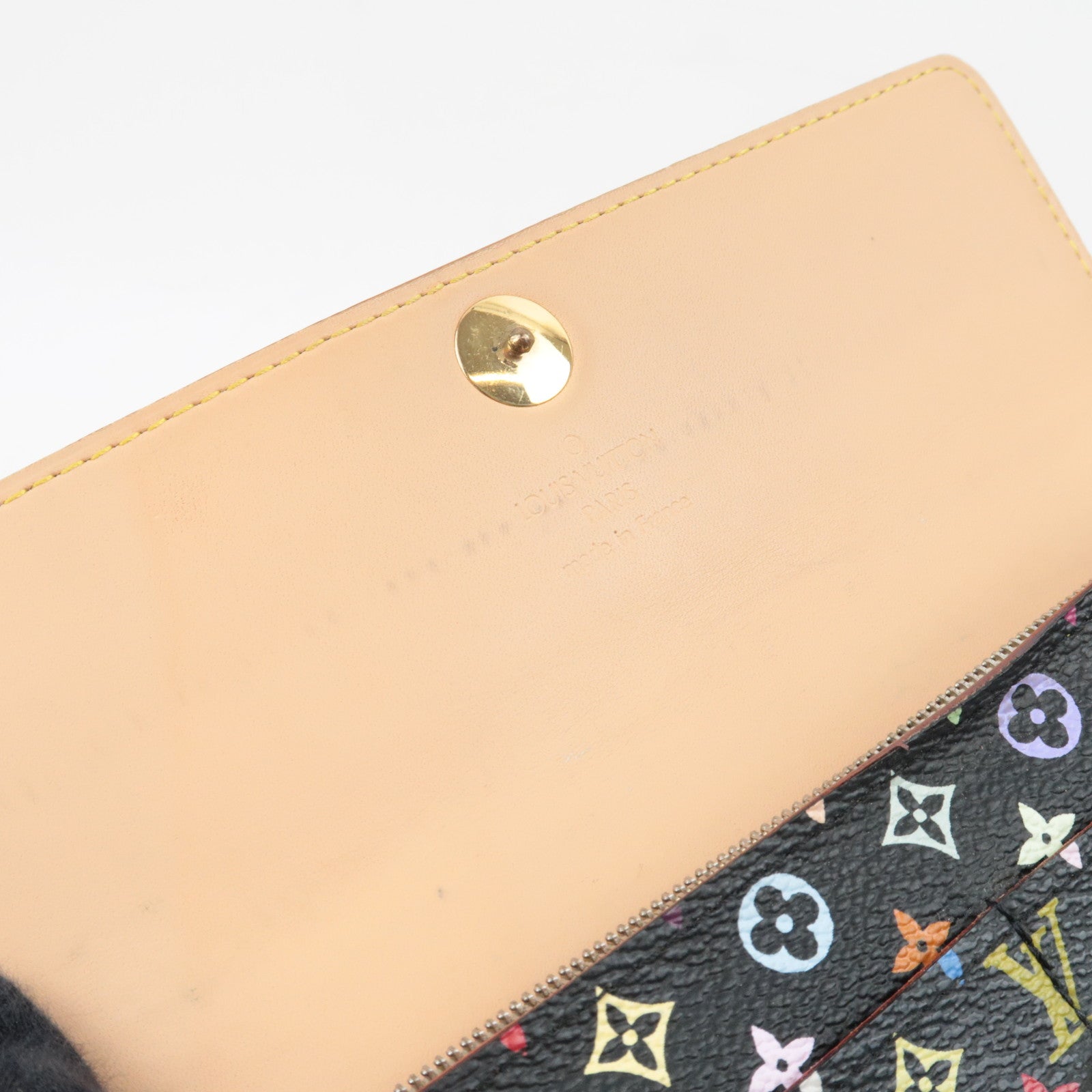 Louis Vuitton Monogram Multicolor Portefeuille Sarah Long Wallet Noir M93533 TH0056