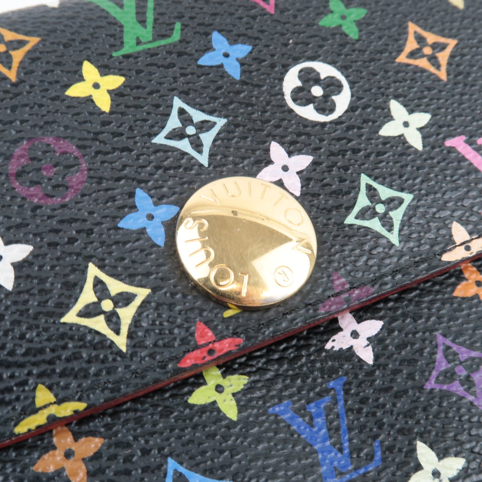 Louis Vuitton Monogram Multicolor Portefeuille Sarah Long Wallet Noir M93533 TH0056