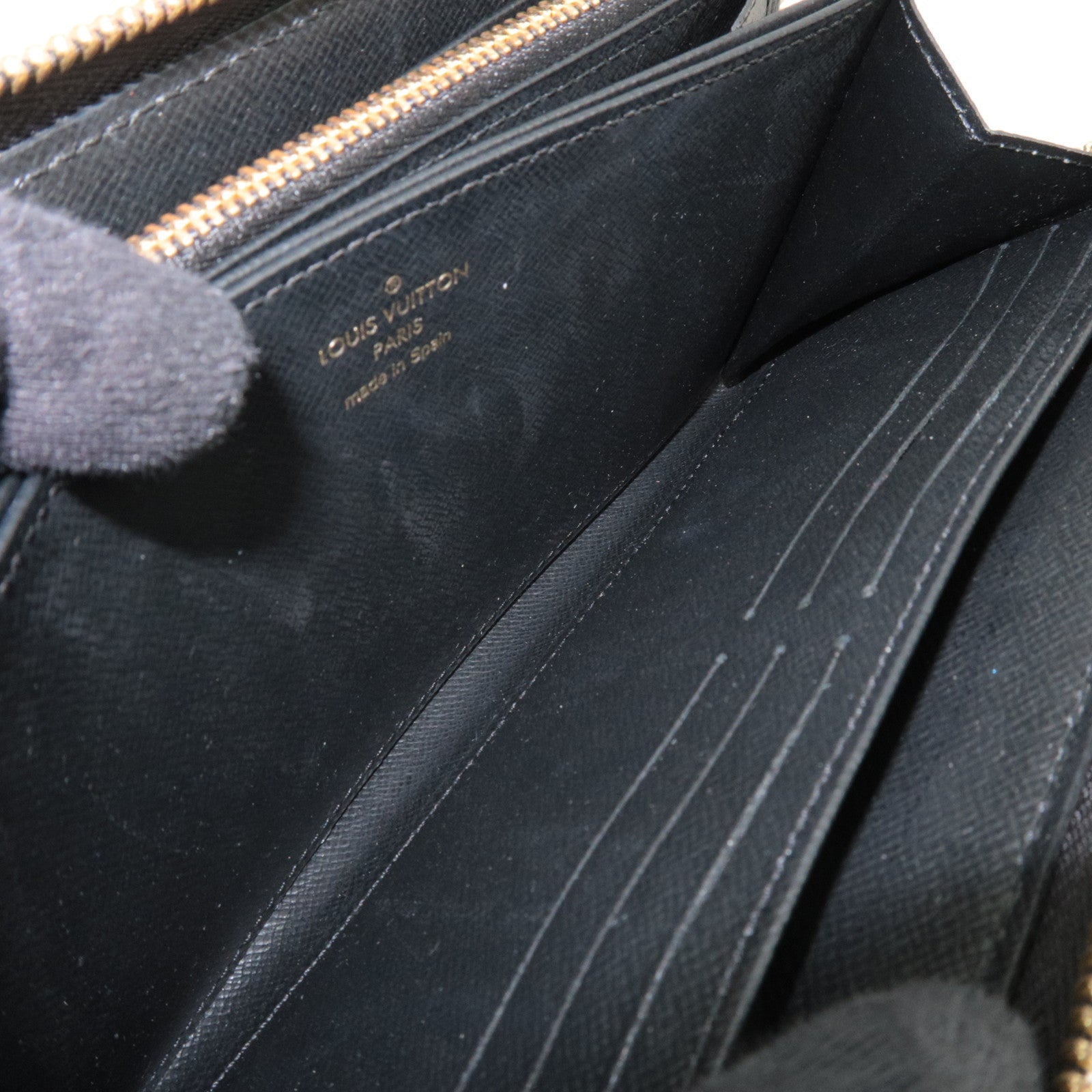 Louis Vuitton Epi Lovelock Zippy Long Wallet Noir M63991 GI4188