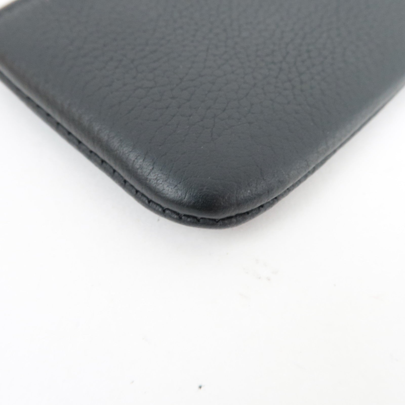 Louis Vuitton Aerogram Pochette Cles Coin Case Leather Noir M81031