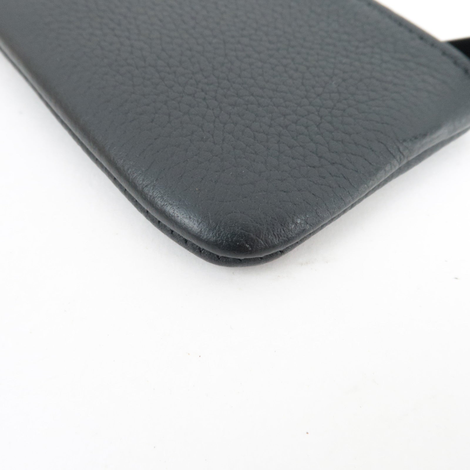 Louis Vuitton Aerogram Pochette Cles Coin Case Leather Noir M81031