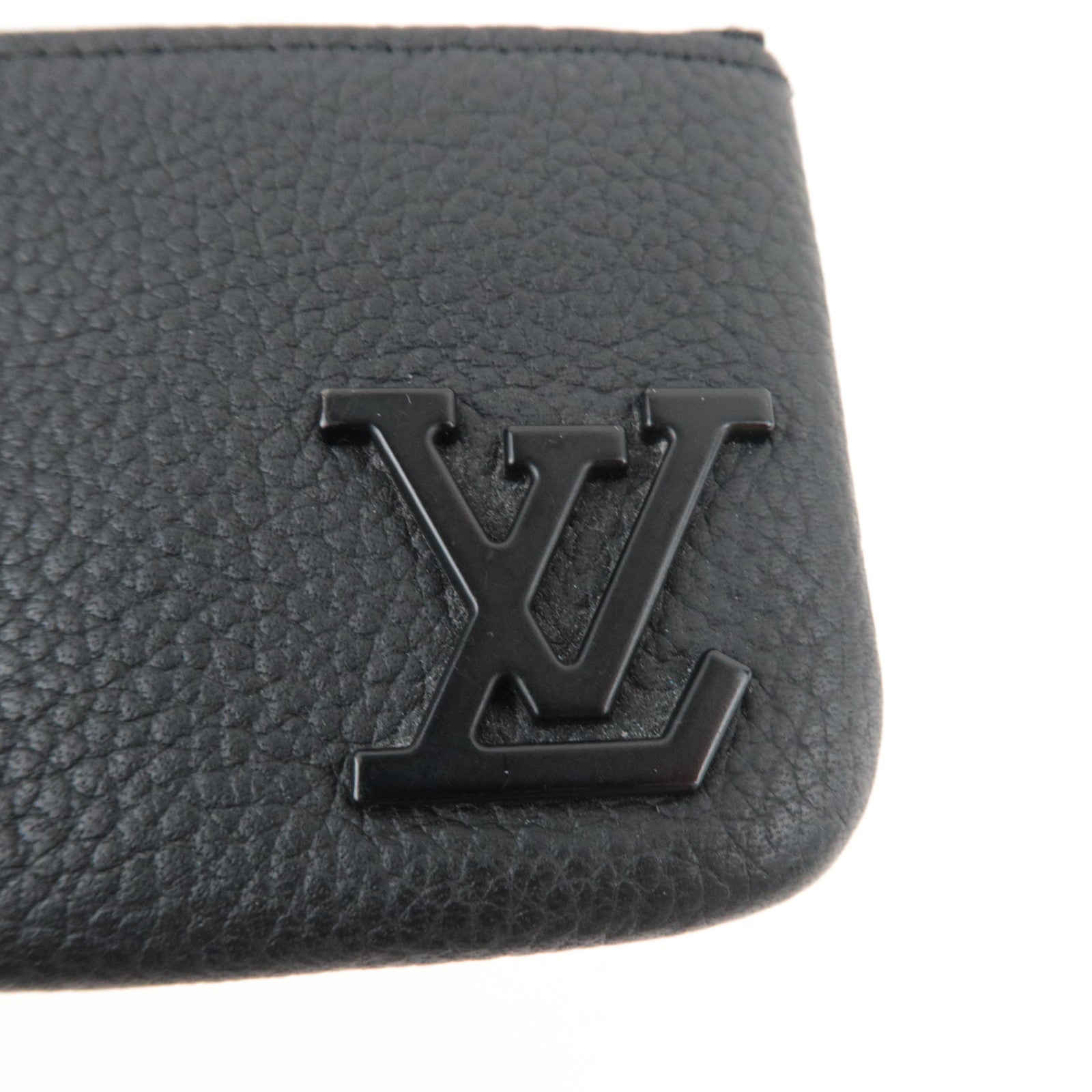 Louis Vuitton Aerogram Pochette Cles Coin Case Leather Noir M81031
