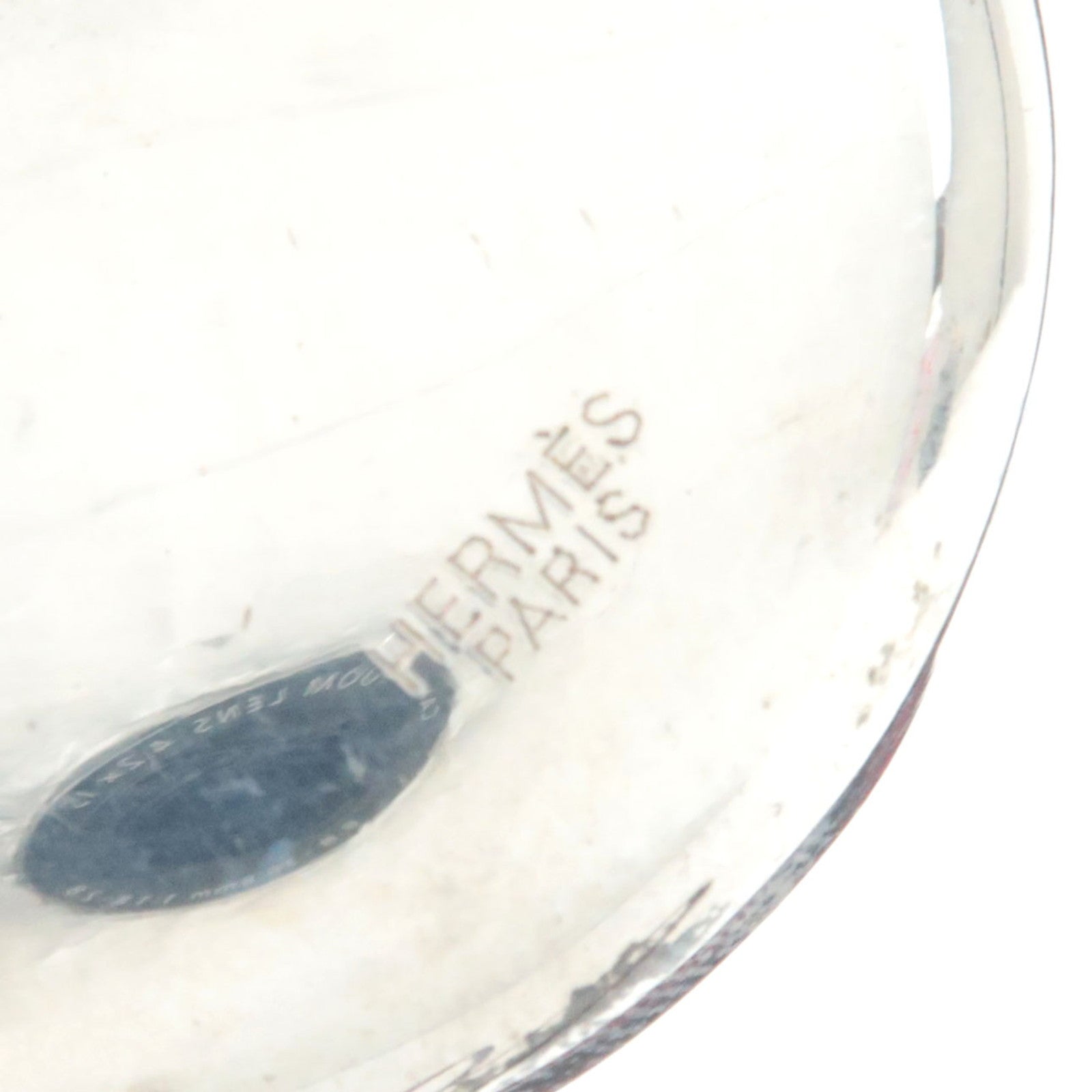 HERMES Perfume Bottle Necklace SV925 Leather Silver Bordeaux *Dust bag