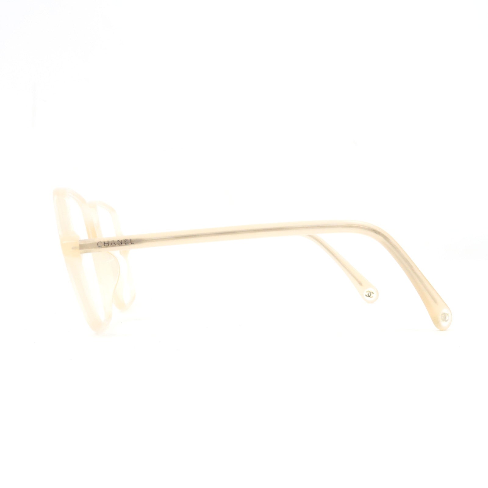 CHANEL Glasses 3448-A C.1731 53□16 140 S Plastic Ivory *Case
